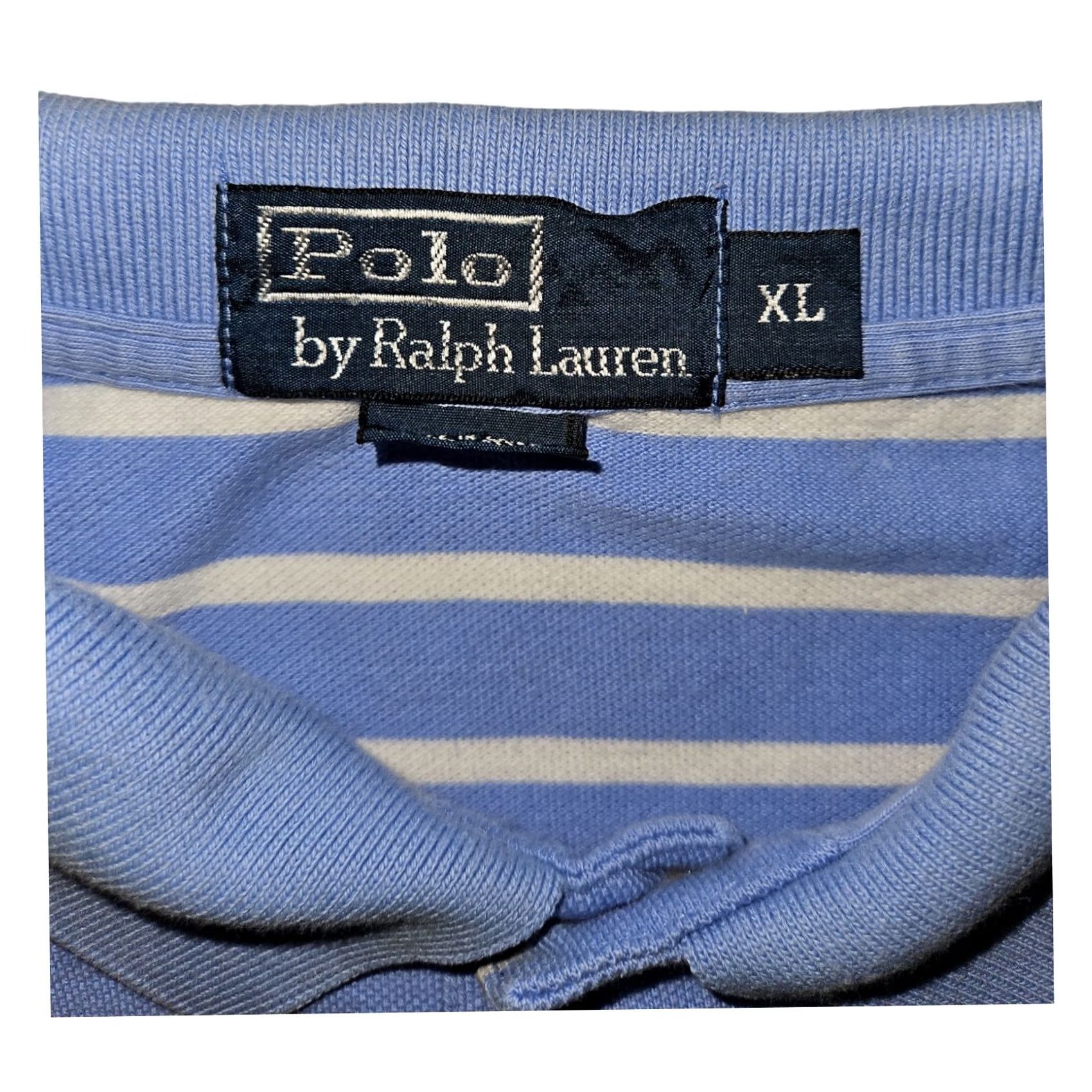 Polo Ralph Lauren VINTAGE Polo Ralph Lauren Polo Shirt Short Sleeve Men's XL Blue Striped Polo Shirt Polo Ralph Lauren Polo Shirt Short Sleeve Blue Striped XL Men Size US XL / EU 56 / 4 - 2 Thumbnail