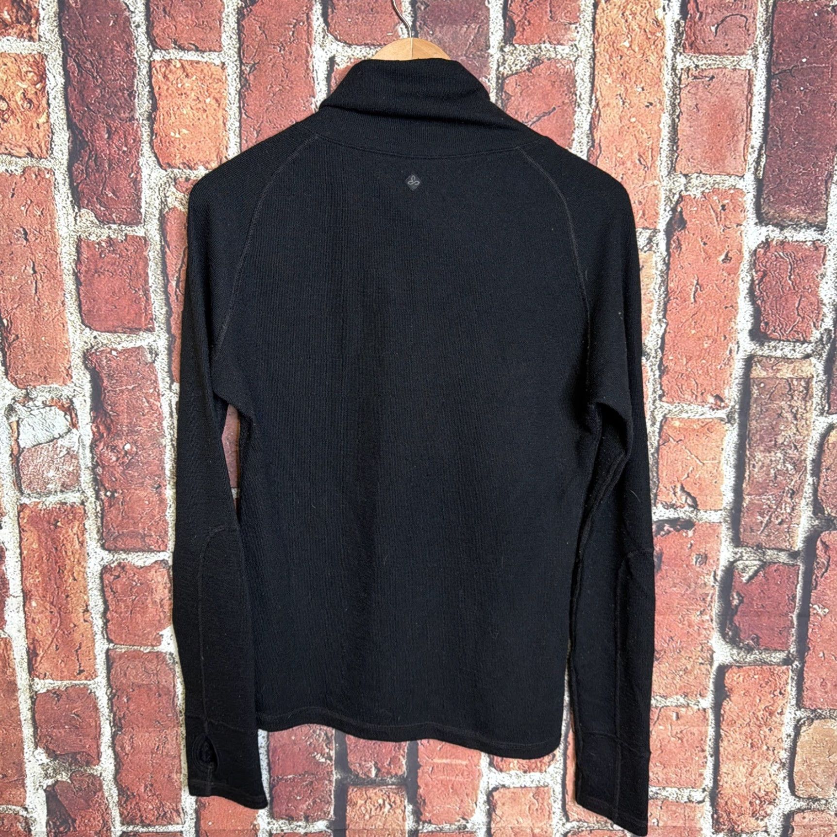 Prana prAna Black Wool Blend Sweater Size XL Mock Neck Pullover Knit Womens Casual Autumn Winter Spring Long Sleeve Size XL / US 12-14 / IT 48-50 - 3 Thumbnail