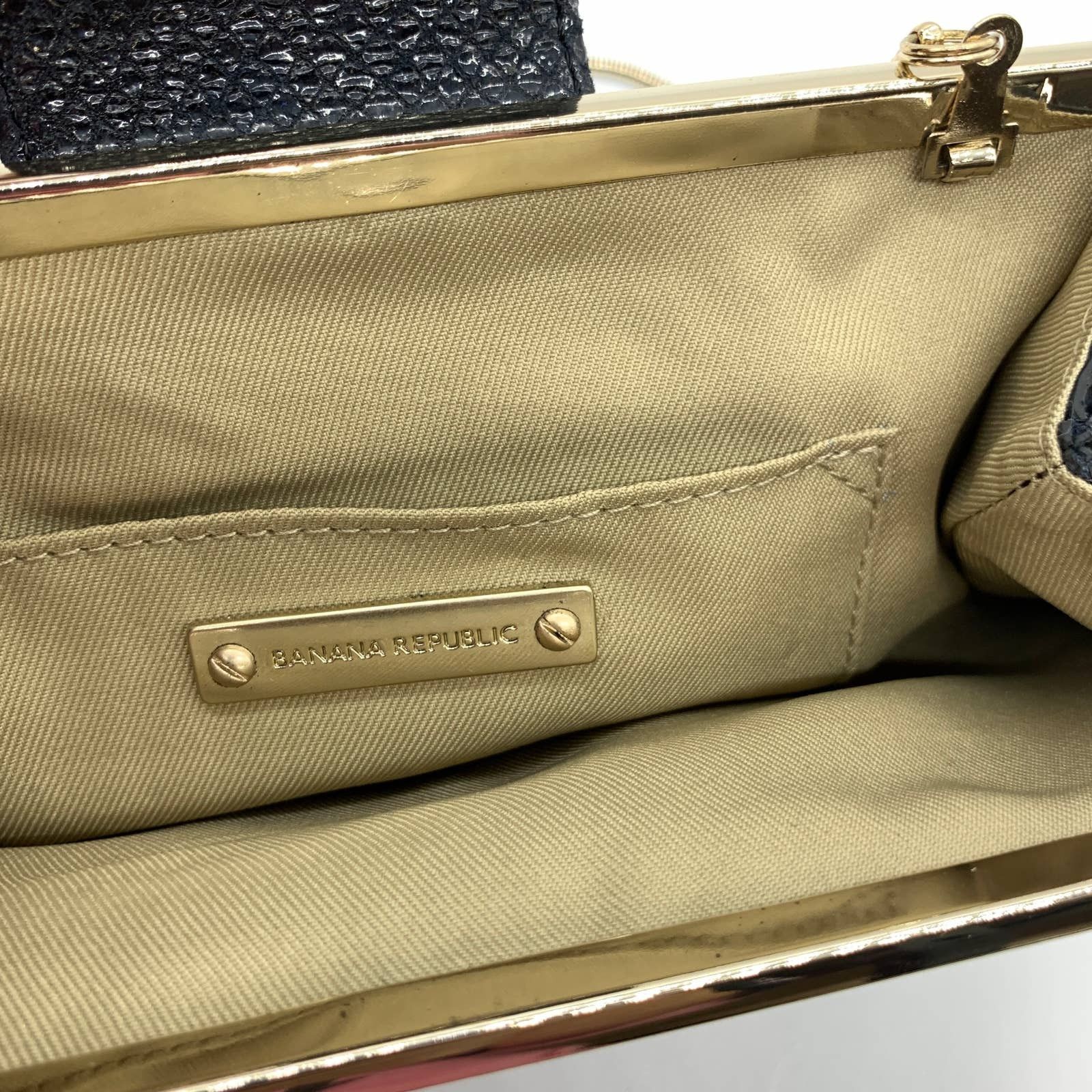 Banana Republic Banana Republic Clutch Womens Small Bag Black Evening Purse Size ONE SIZE - 3 Thumbnail