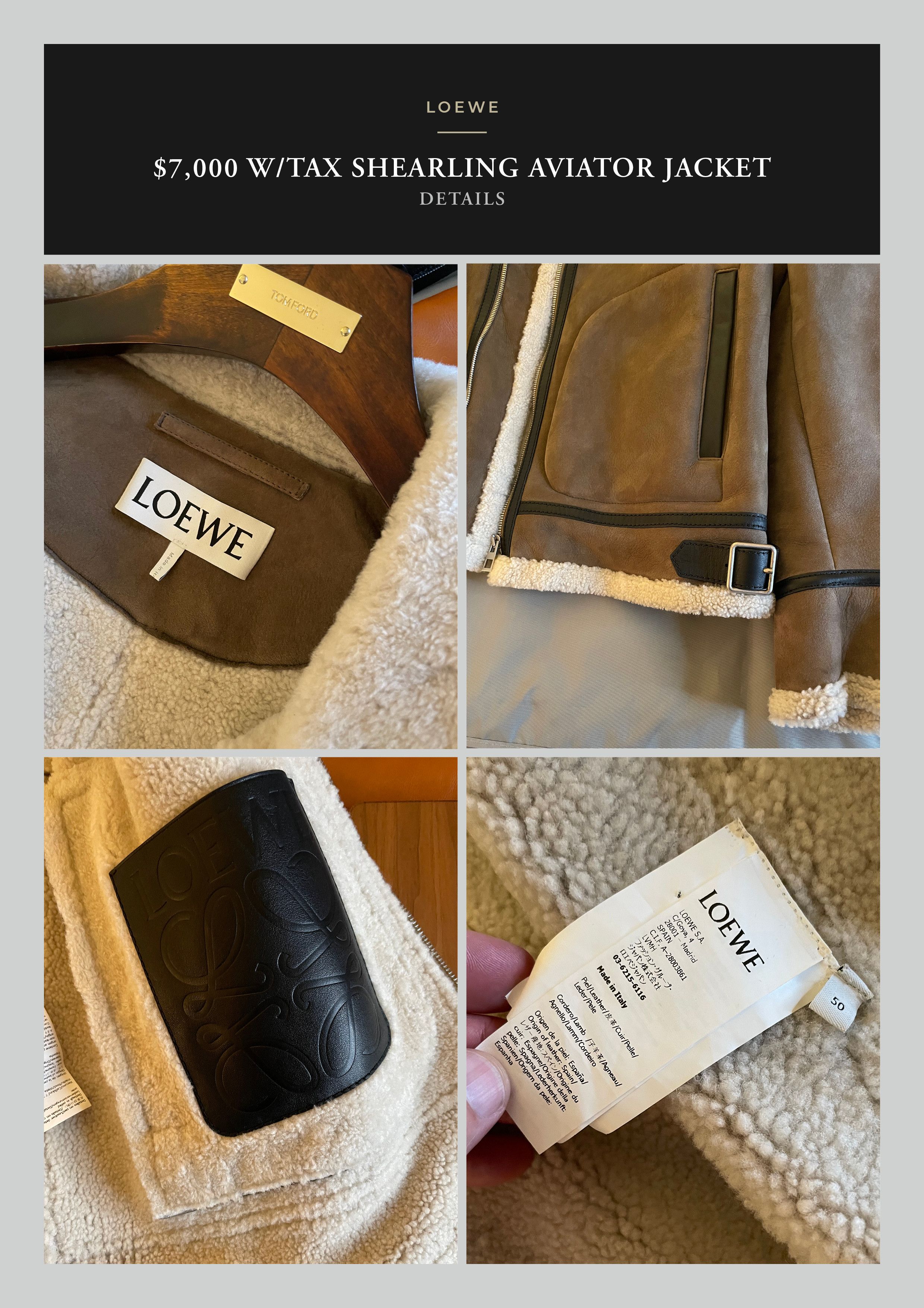 Loewe Coveted Rare $7,000 w/tax Suede Shearling Aviator Jacket Size US M / EU 48-50 / 2 - 23 Thumbnail