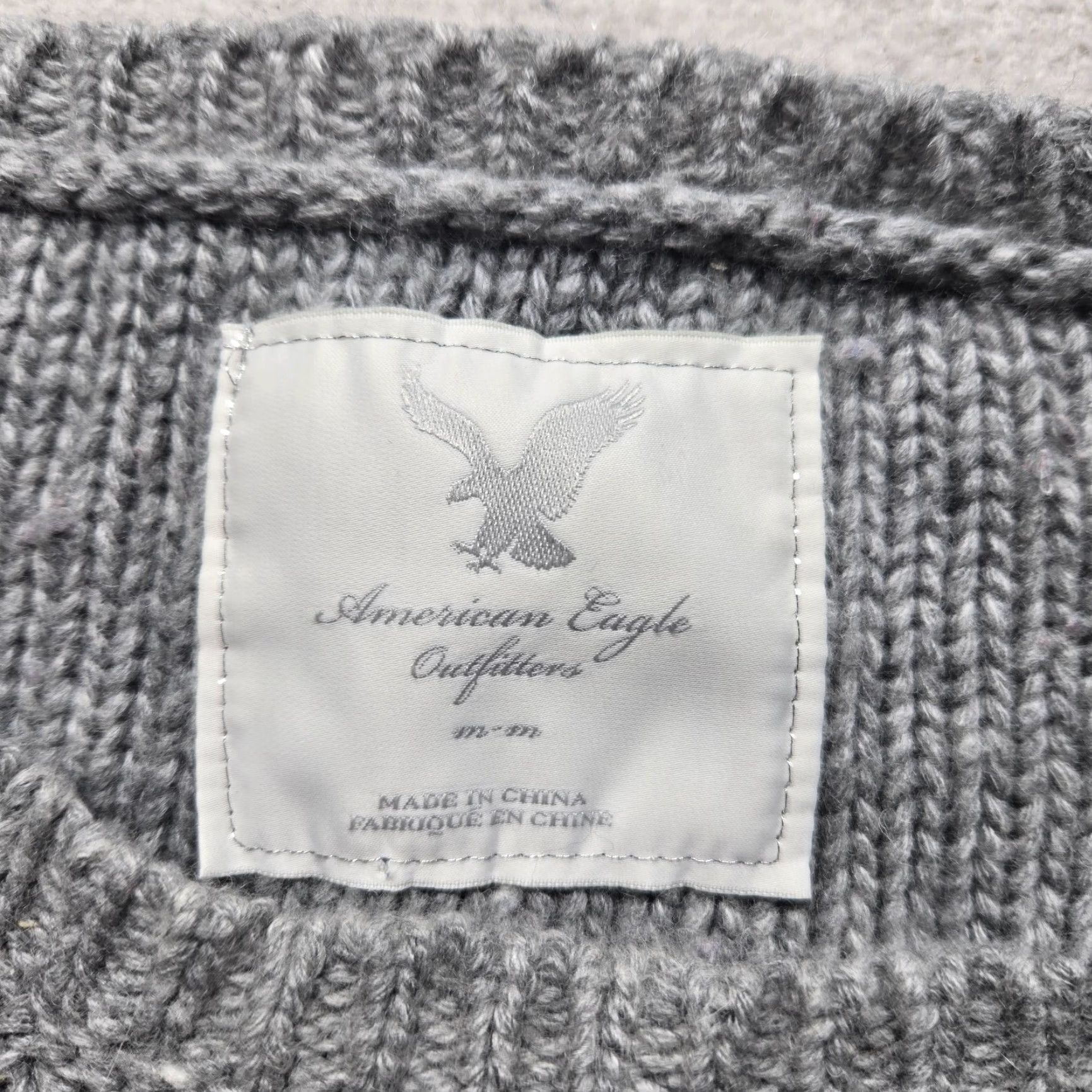 American Eagle Outfitters American Eagle Outfitters Gray Knit Sweater Adult M Medium Womens Size M / US 6-8 / IT 42-44 - 2 Thumbnail