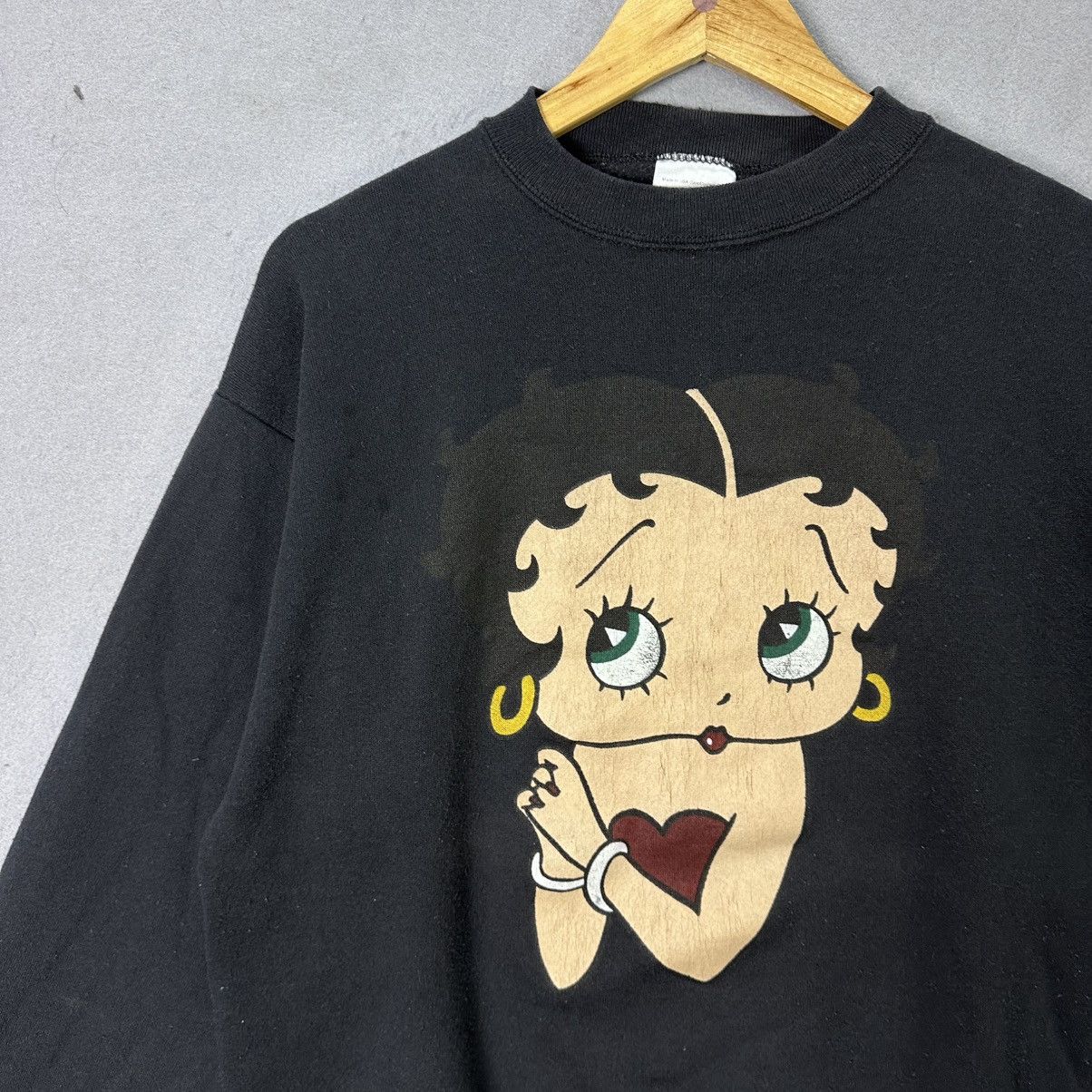 Vintage Vintage Betty Boop Crewneck Sweatshirt Tultex Size US L / EU 52-54 / 3 - 2 Thumbnail