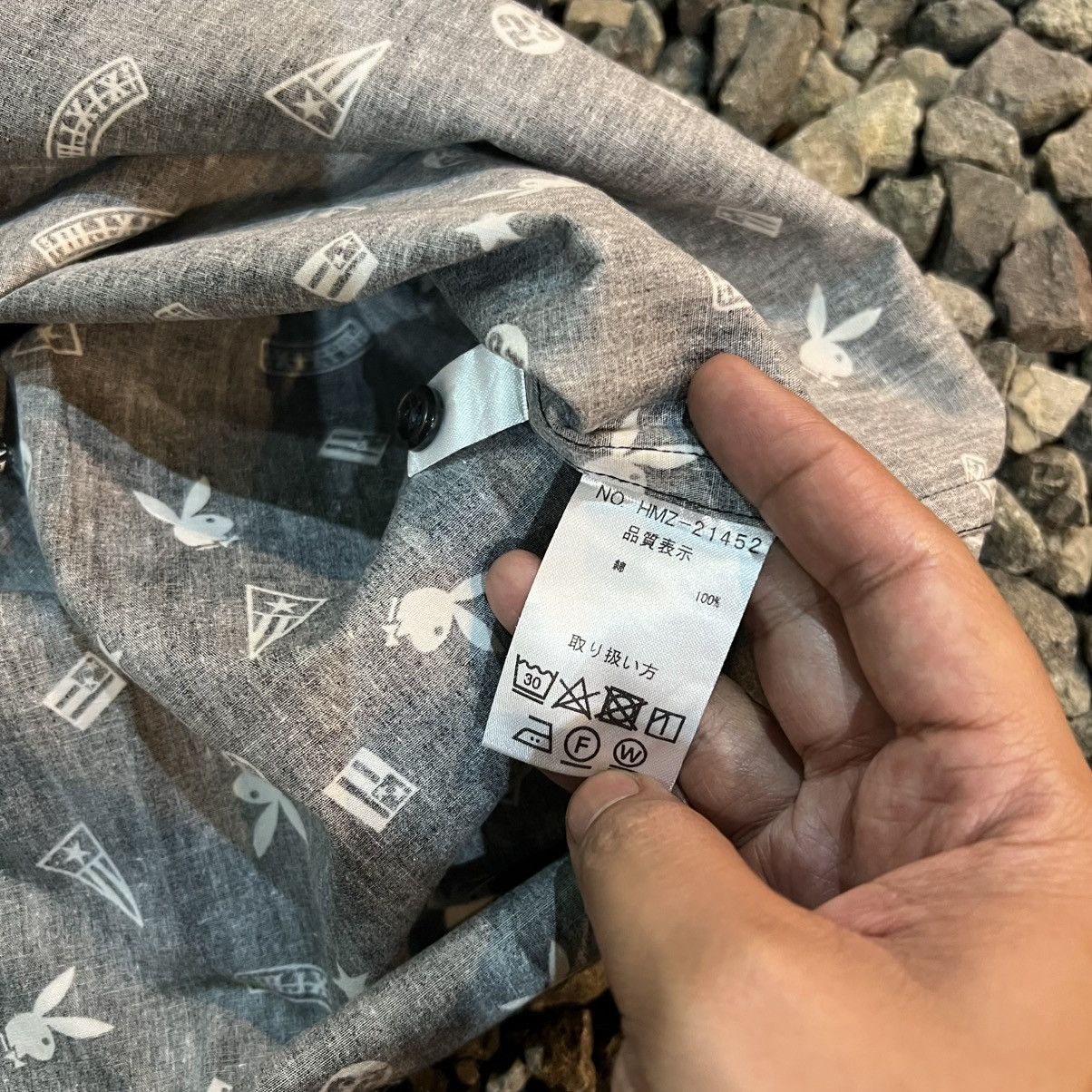 Japanese Brand × Playboy × Vintage Vintage playboy aop shirt Size US L / EU 52-54 / 3 - 6 Thumbnail