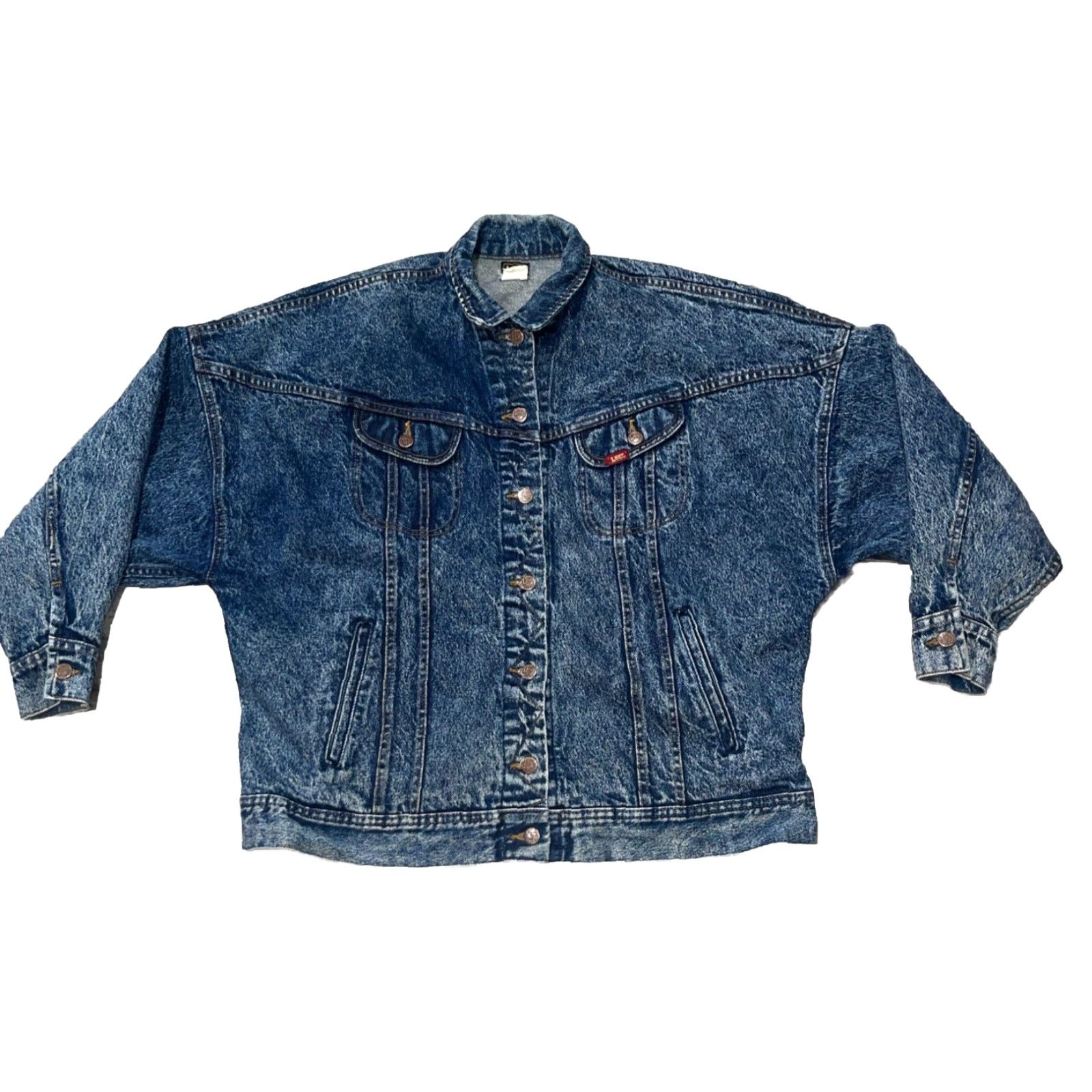 Lee VINTAGE LEE Stonewash Denim Mens Small Oversized 80s 90s Jean Jacket Size US 29 - 2 Thumbnail
