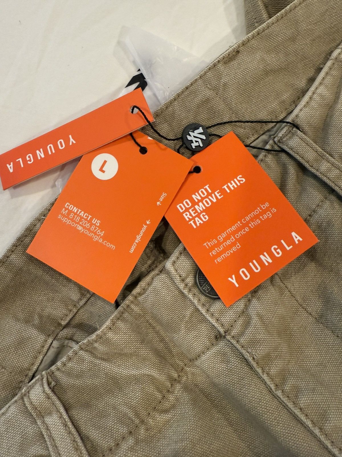 YoungLA YoungLA Khaki Ops Utility Cargo Pants Size US 34 / EU 50 - 4 Thumbnail