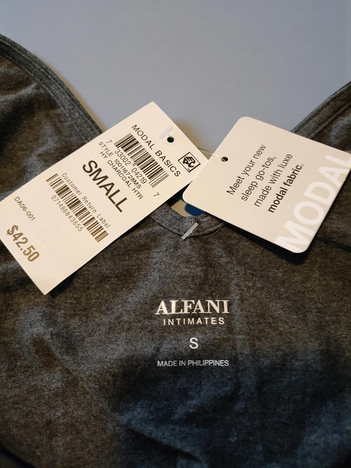 Alfani Alfani Intimates Small Size Gray Modal Bodysuit Size ONE SIZE - 6 Thumbnail