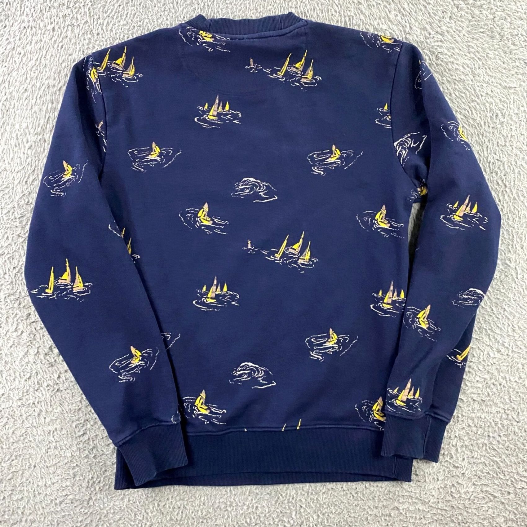 Scotch & Soda Scotch & Soda Sweatshirt Mens Small Sail Boats Pullover Crew Preppy Blue Size US S / EU 44-46 / 1 - 6 Thumbnail
