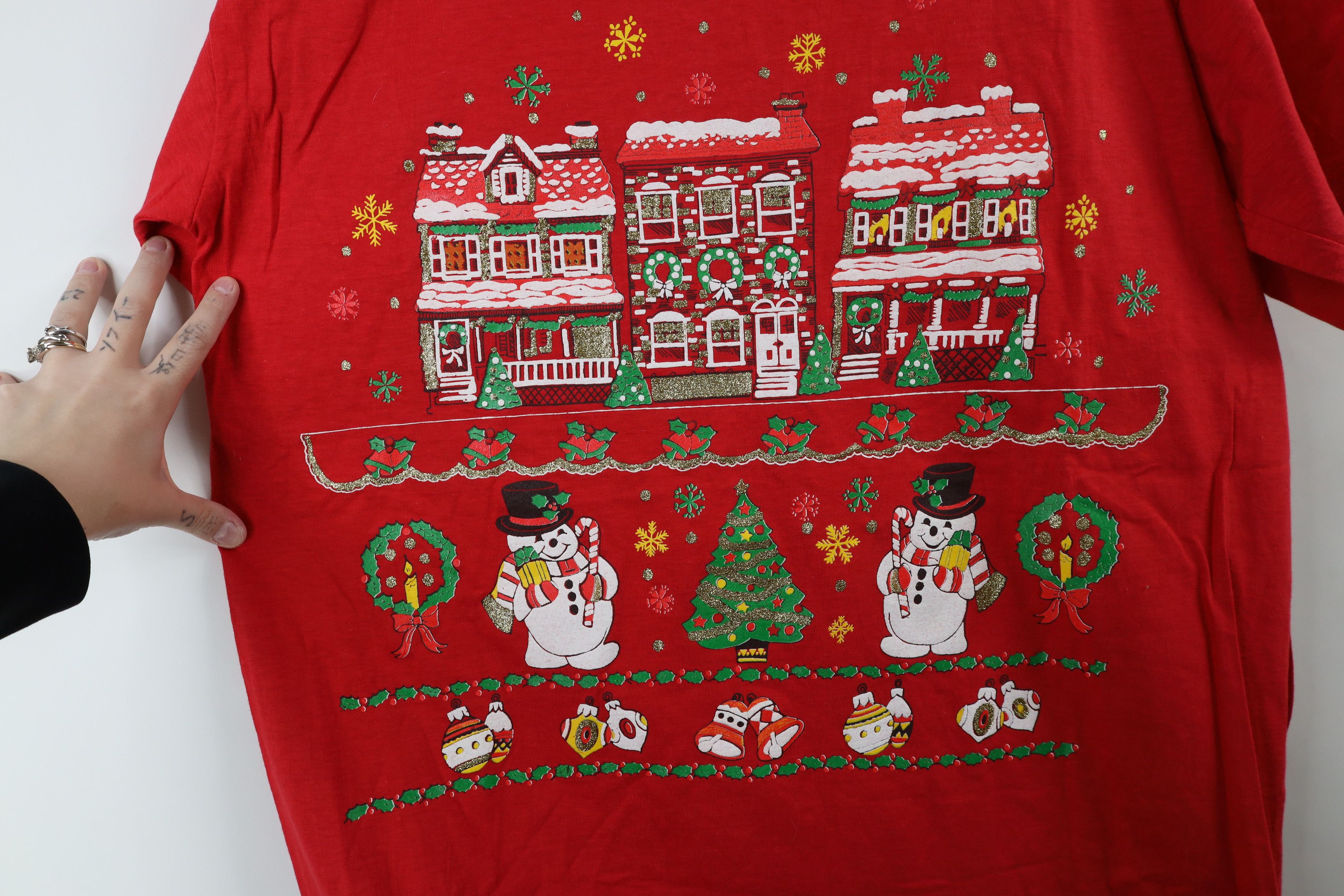 Vintage Deadstock Vintage 90s Streetwear Snowman Sleep T-Shirt Size ONE SIZE - 8 Thumbnail