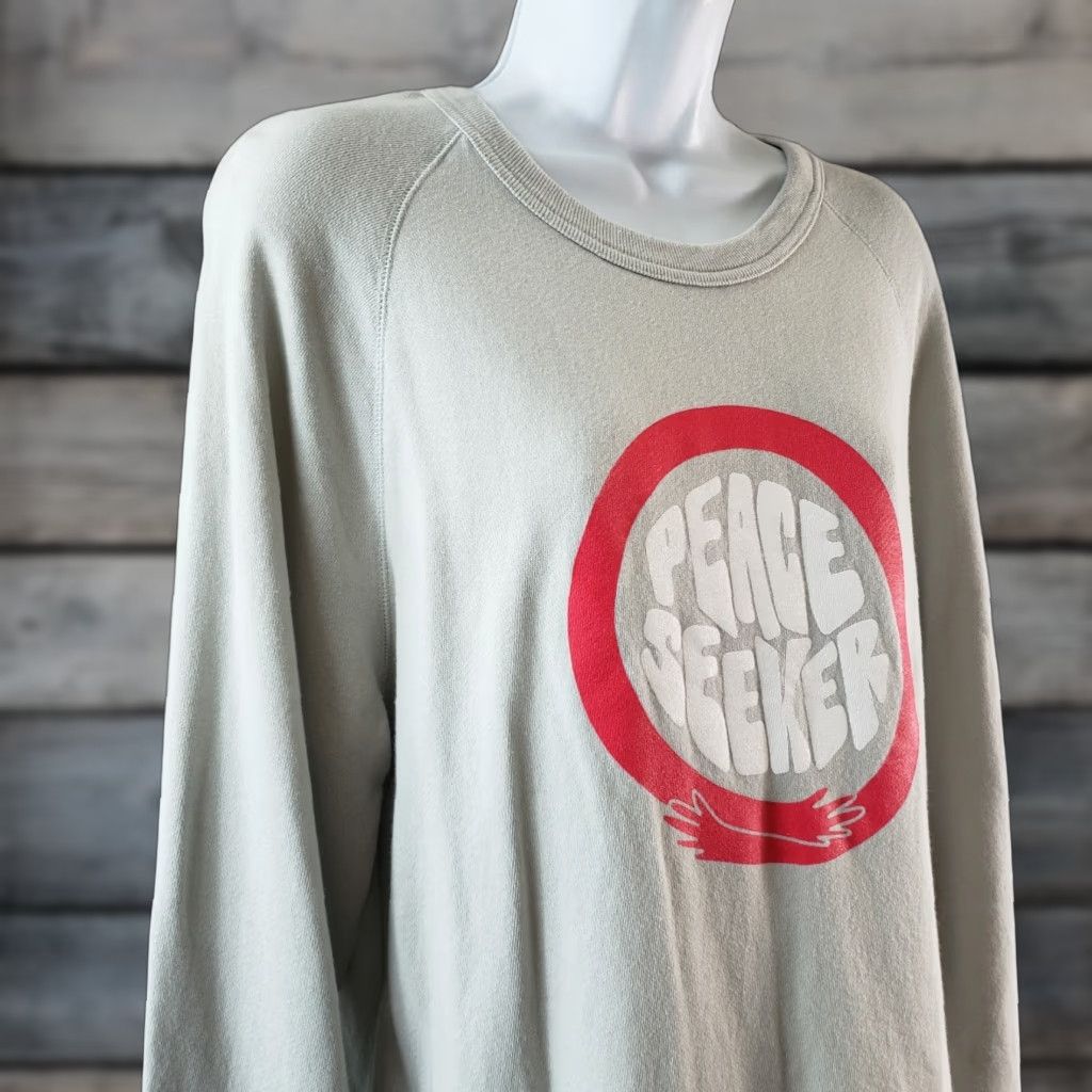 Vintage Seek Discomfort Mens Pullover Sweatshirt Sz M Gray Long Sleeve Cotton Size US M / EU 48-50 / 2 - 1 Thumbnail