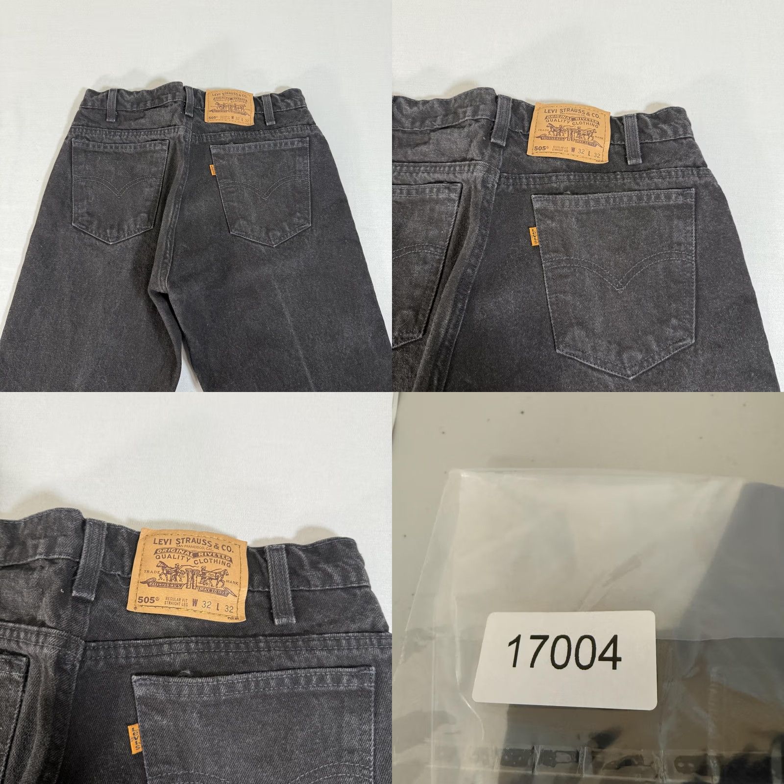 Levi's VINTAGE Levi's 505 Jeans Mens 32x32 Black Charcoal Wash Straight Leg Denim 90s Size US 32 / EU 48 - 9 Thumbnail