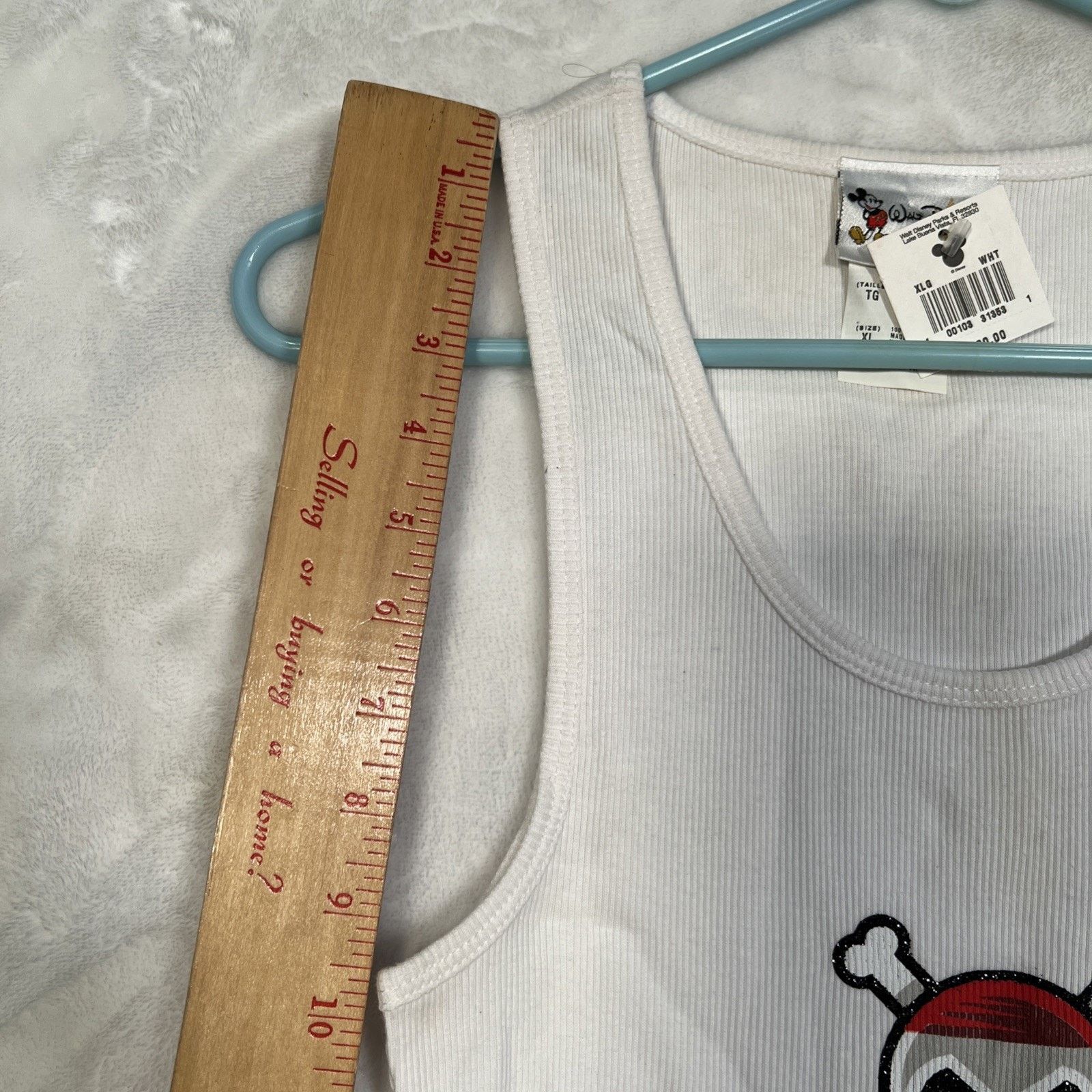Disney Walt Disney World White tank top Pirates of the Caribbean Size US XL / EU 56 / 4 - 11 Thumbnail
