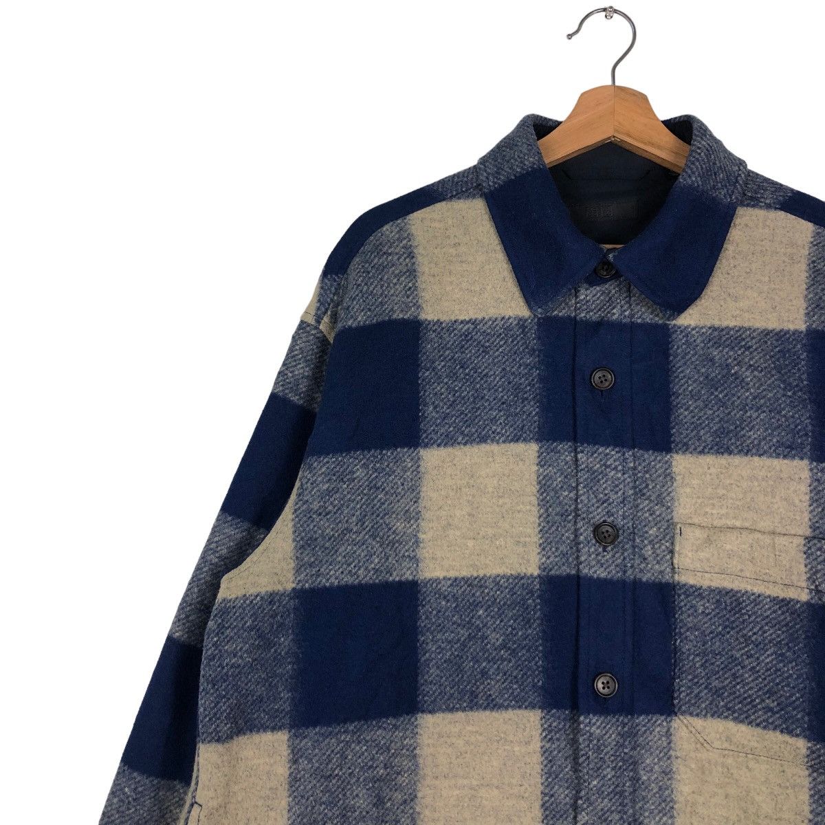 Japanese Brand 🔥Wool Shirt Jacket Uniqlo Issey Miyake Tartan Design Button Size US XL / EU 56 / 4 - 7 Thumbnail