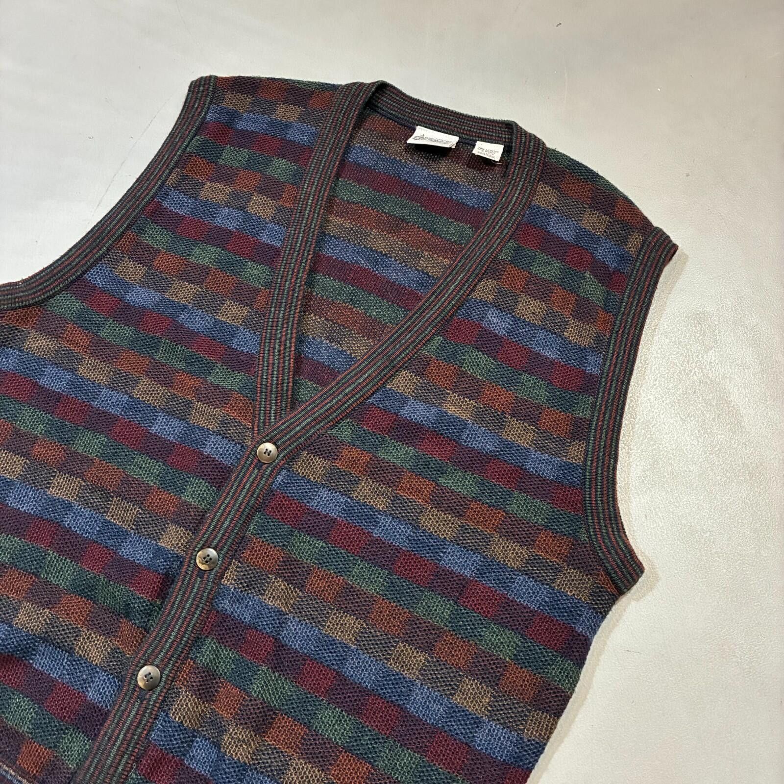 Other vintage 80s palazzo florence abstract mosaic knit Size US L / EU 52-54 / 3 - 2 Thumbnail