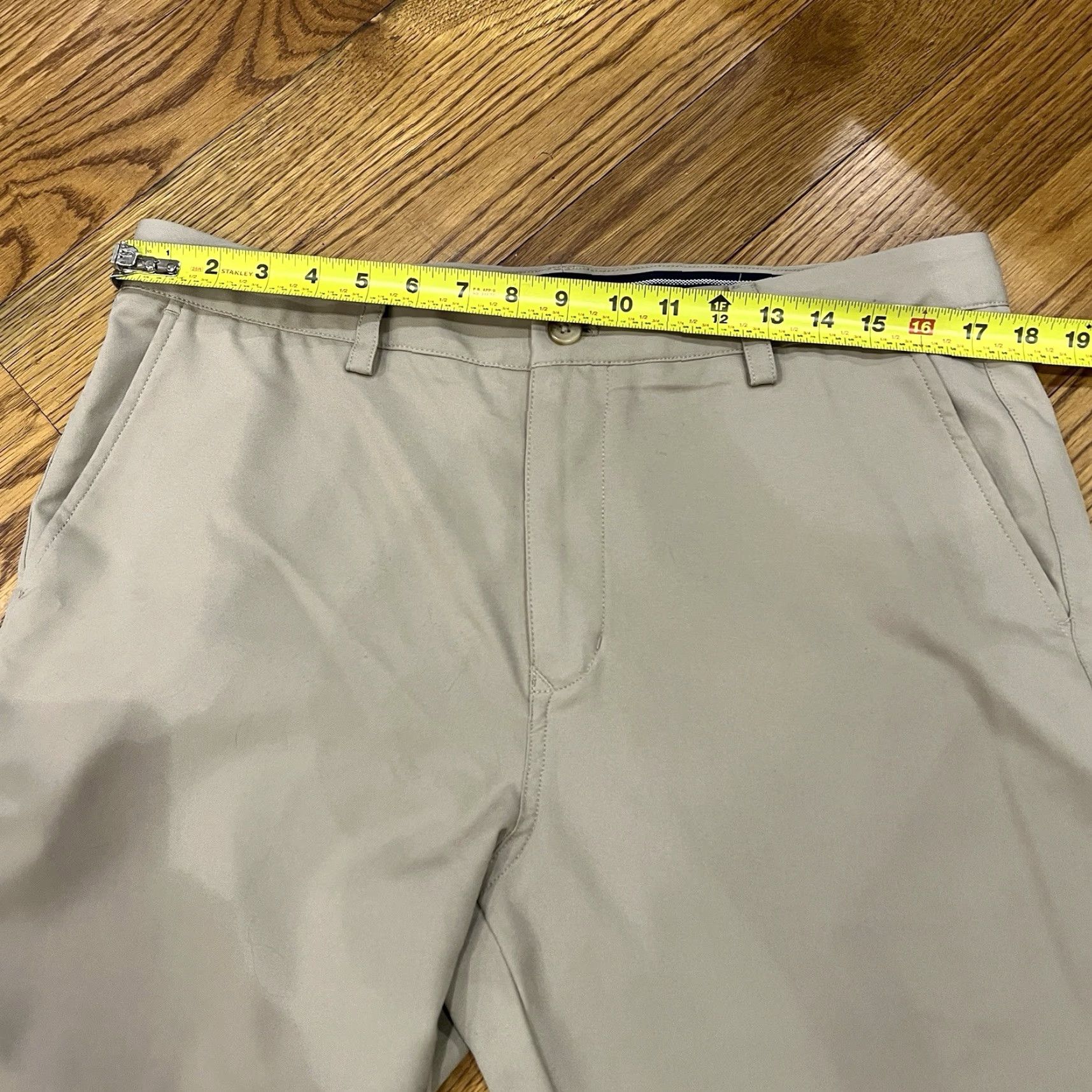 Vineyard Vines Vineyard Vines Beige Performance Athletic Golf Chino Preppy Link Pants Mens 35x32 Size US 35 - 4 Thumbnail