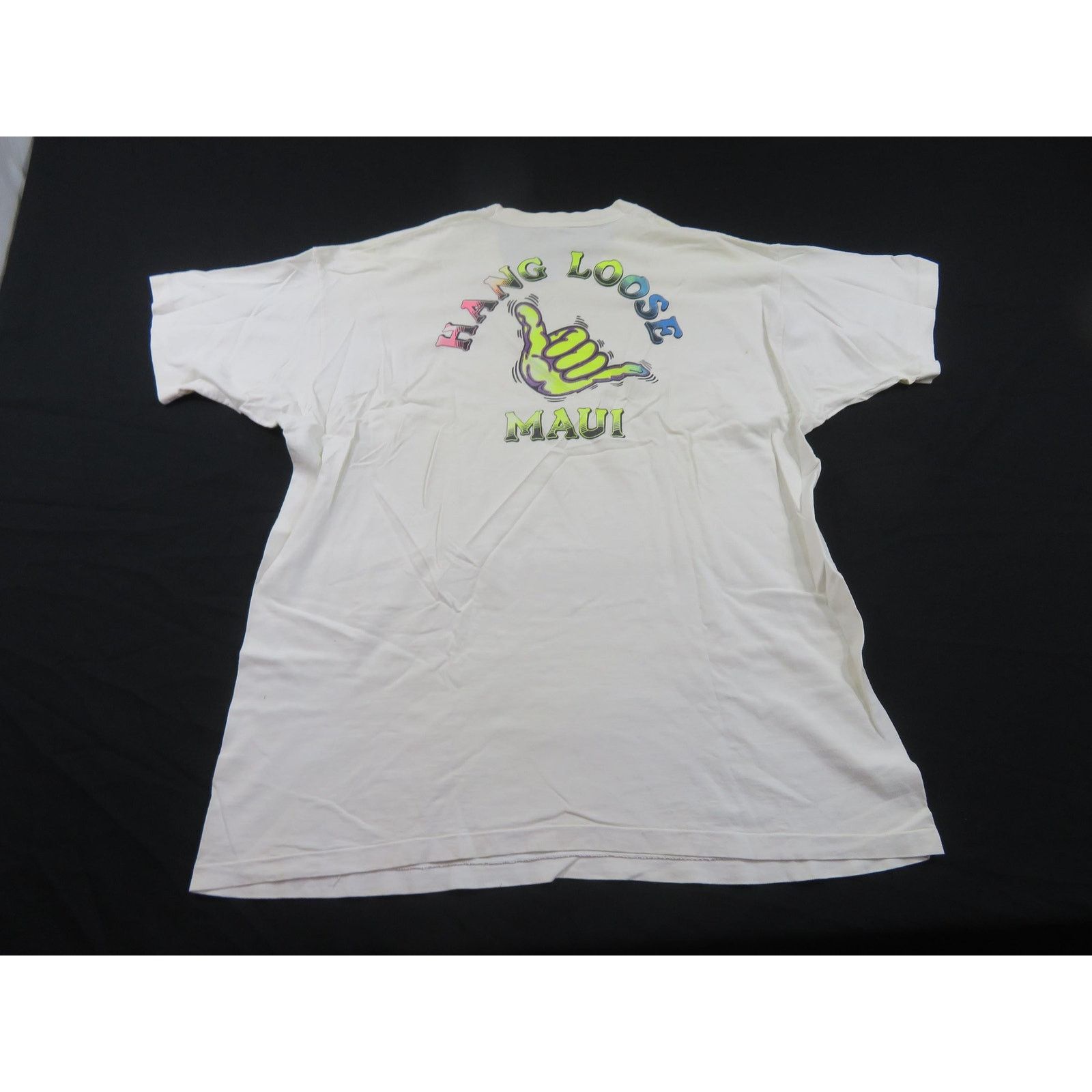 Other Hang Loose Maui Hawaii White T-Shirt Sz 3XL 1990s Size US XXL / EU 58 / 5 - 1 Thumbnail