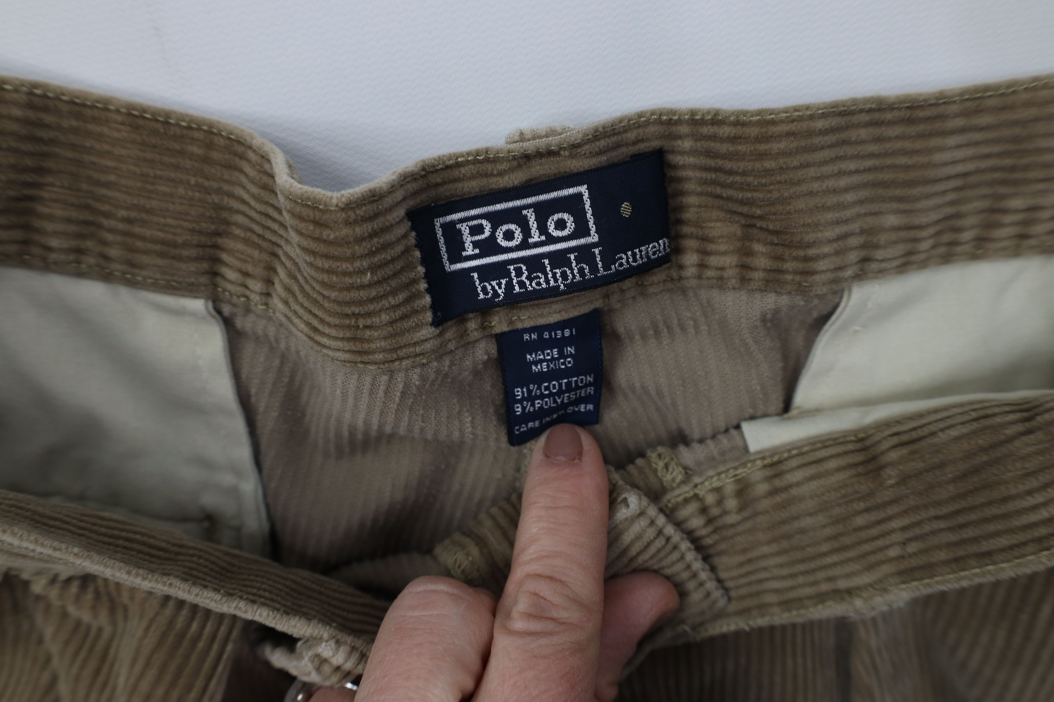 Ralph Lauren Vintage 90s Ralph Lauren Wide Leg Corduroy Chino Pants Size US 32 / EU 48 - 8 Thumbnail