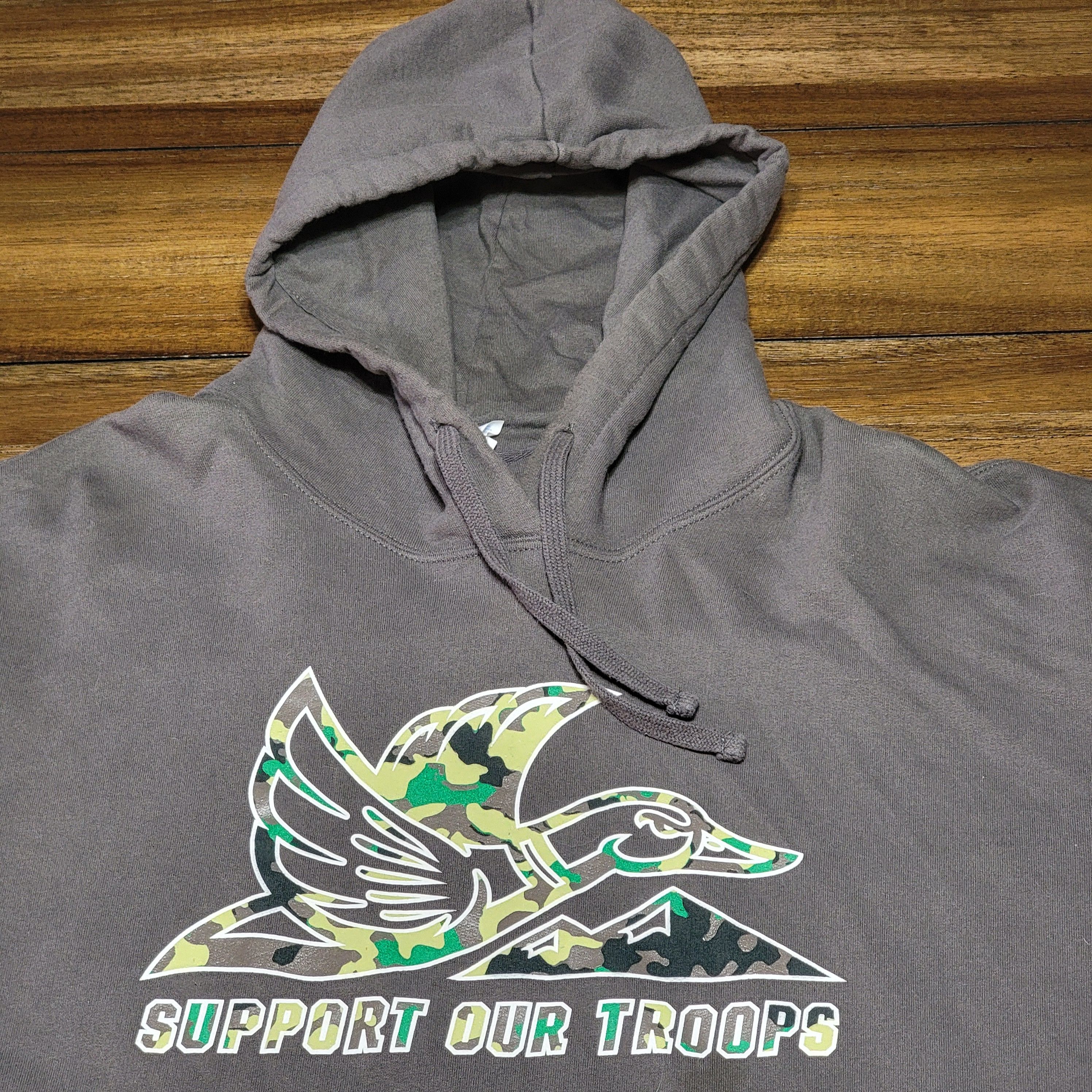 Other Port & Co LS Unisex Hoodie "Support Our Troops" - Size 3XL Size US XXL / EU 58 / 5 - 2 Thumbnail