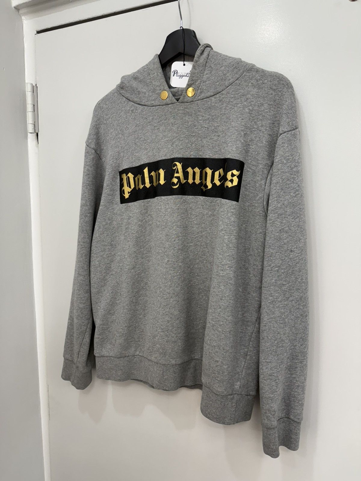 Palm Angels Palm Angels Grey/Gold Hoodie Size US L / EU 52-54 / 3 - 3 Thumbnail
