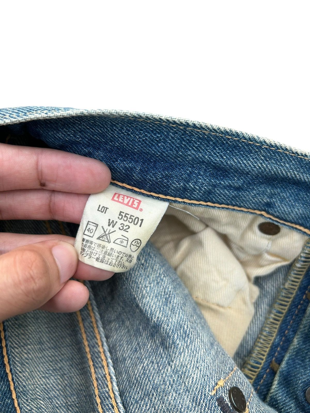 Kapital Vintage Levis Big E Selvedge Distressed Denim Jeans Size US 32 / EU 48 - 8 Thumbnail