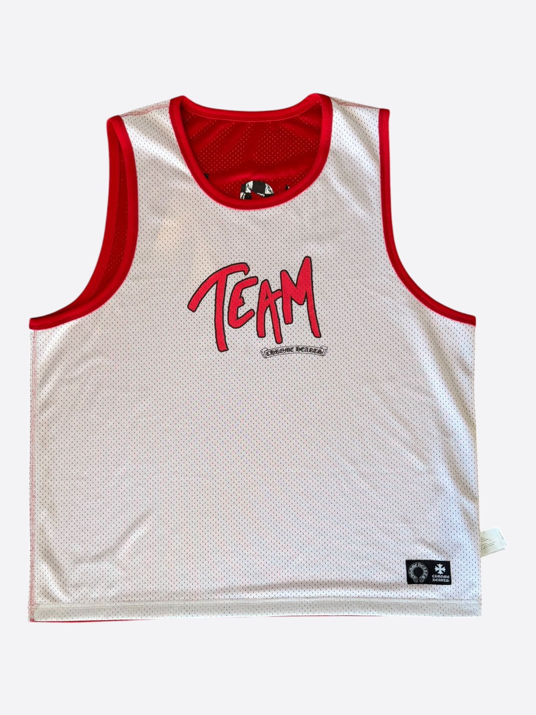 Chrome Hearts Matty Boy Red & White Team Form Reversible Mesh Jersey Size US XL / EU 56 / 4 - 2 Thumbnail