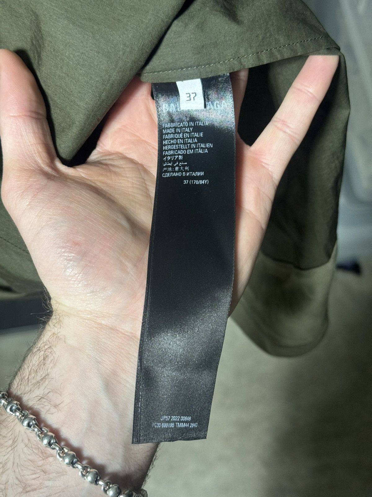 Balenciaga Balenciaga Oversized Button Up Shirt - Olive Size US XL / EU 56 / 4 - 5 Thumbnail