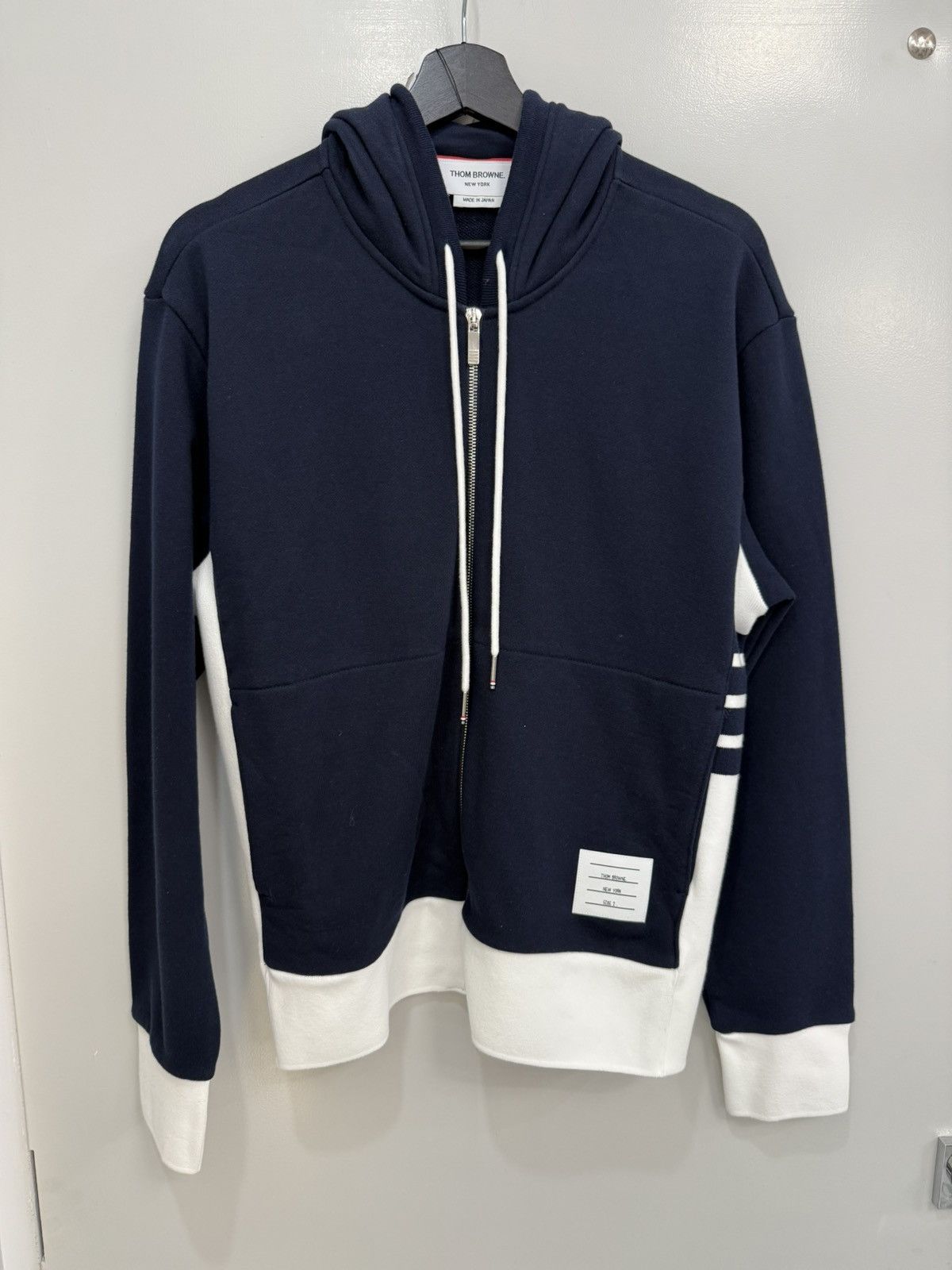 Thom Browne Thom Browne Navy/White Zip up Size US M / EU 48-50 / 2 - 1 Thumbnail