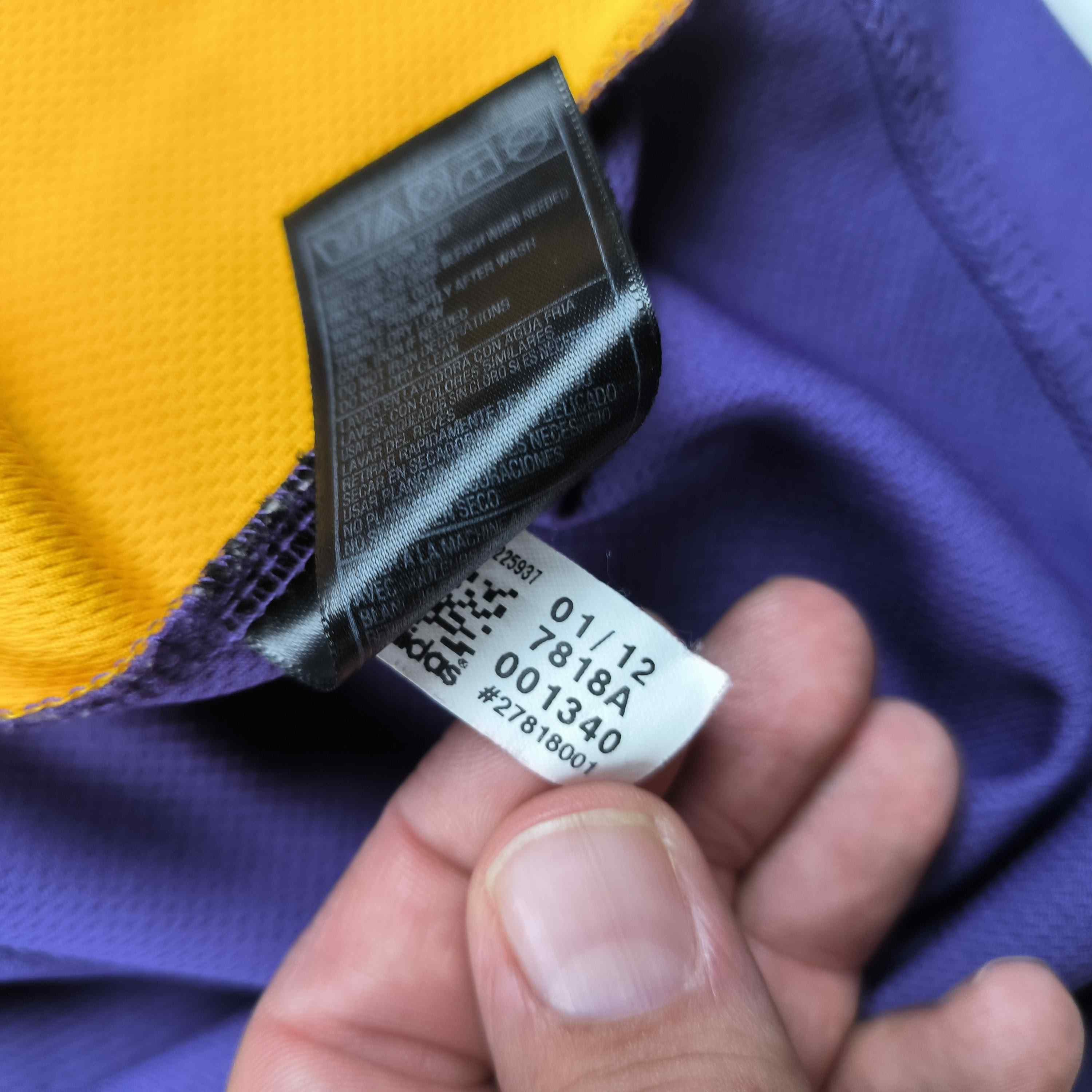 Adidas Los Angeles Lakers Kobe Bryant Adidas NBA jersey size S Size US S / EU 44-46 / 1 - 7 Thumbnail