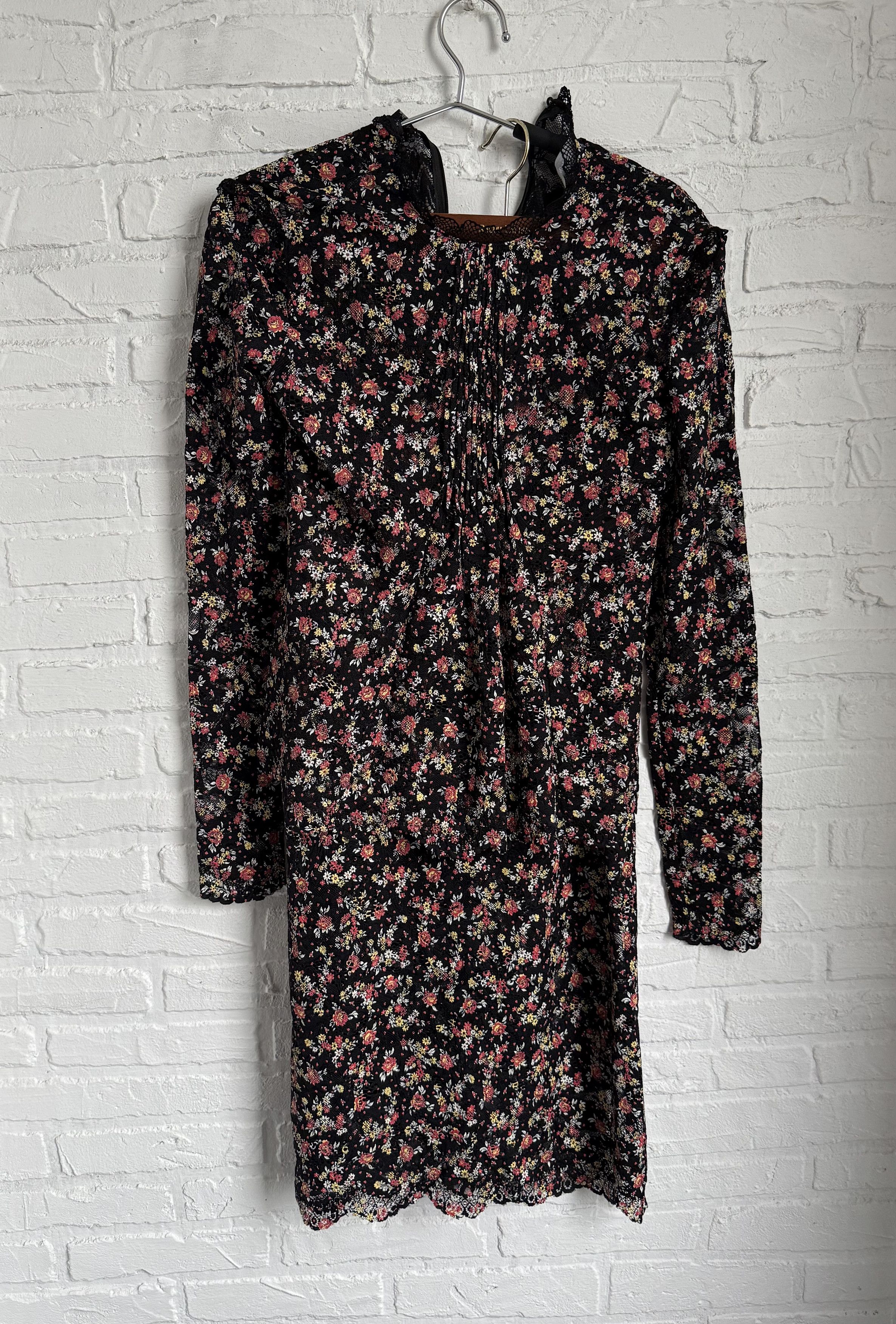 Paco Rabanne Rabanne Floral Lace Top & Skirt Set Black Size XS / US 0-2 / IT 36-38 - 1 Thumbnail