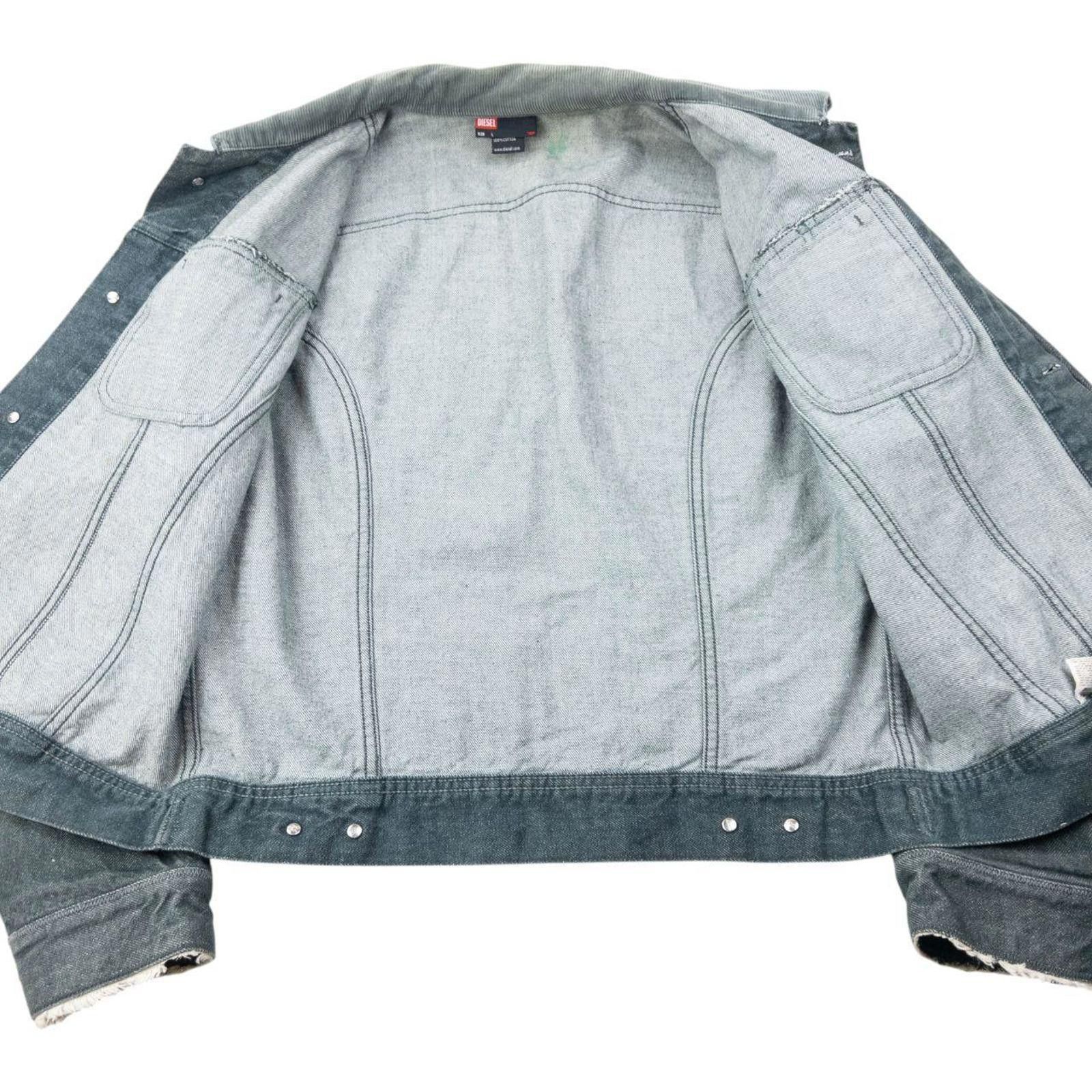 Diesel Vintage 2000s Diesel Cropped Button Up Denim Jacket Size S Size US S / EU 44-46 / 1 - 4 Thumbnail