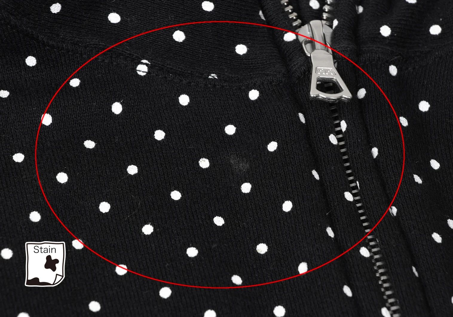 Ganryu Cotton Dot Print Cut Design Sleeveless Long Hoodie Black Size US S / EU 44-46 / 1 - 3 Thumbnail