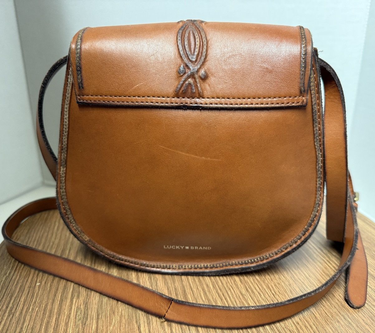 Lucky Brand Lucky Brand Terra Cotta 100% CowHide Leather Horseshoe Size ONE SIZE - 3 Thumbnail