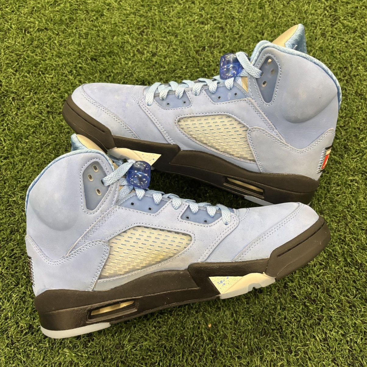 Jordan Brand Size 9 -Jordan 5 Retro UNC University Blue Flawless With Box Size US 9 / EU 42 - 2 Thumbnail