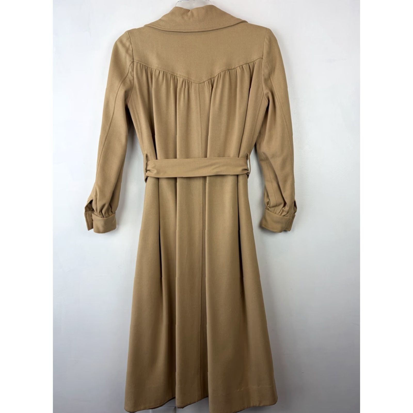 Pendleton VINTAGE Pendleton Coat Womens Long Wool Belted Trench Jacket XS? No, Size M Brown Vintage 80s 90s Preppy Retro Western Made in USA Long Coat Size M / US 6-8 / IT 42-44 - 2 Thumbnail