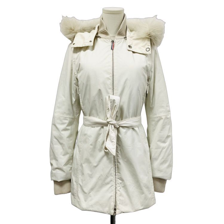 Prada Prada White Hooded Belted Coat Size IT 38 Size XS / US 0-2 / IT 36-38 - 1 Thumbnail