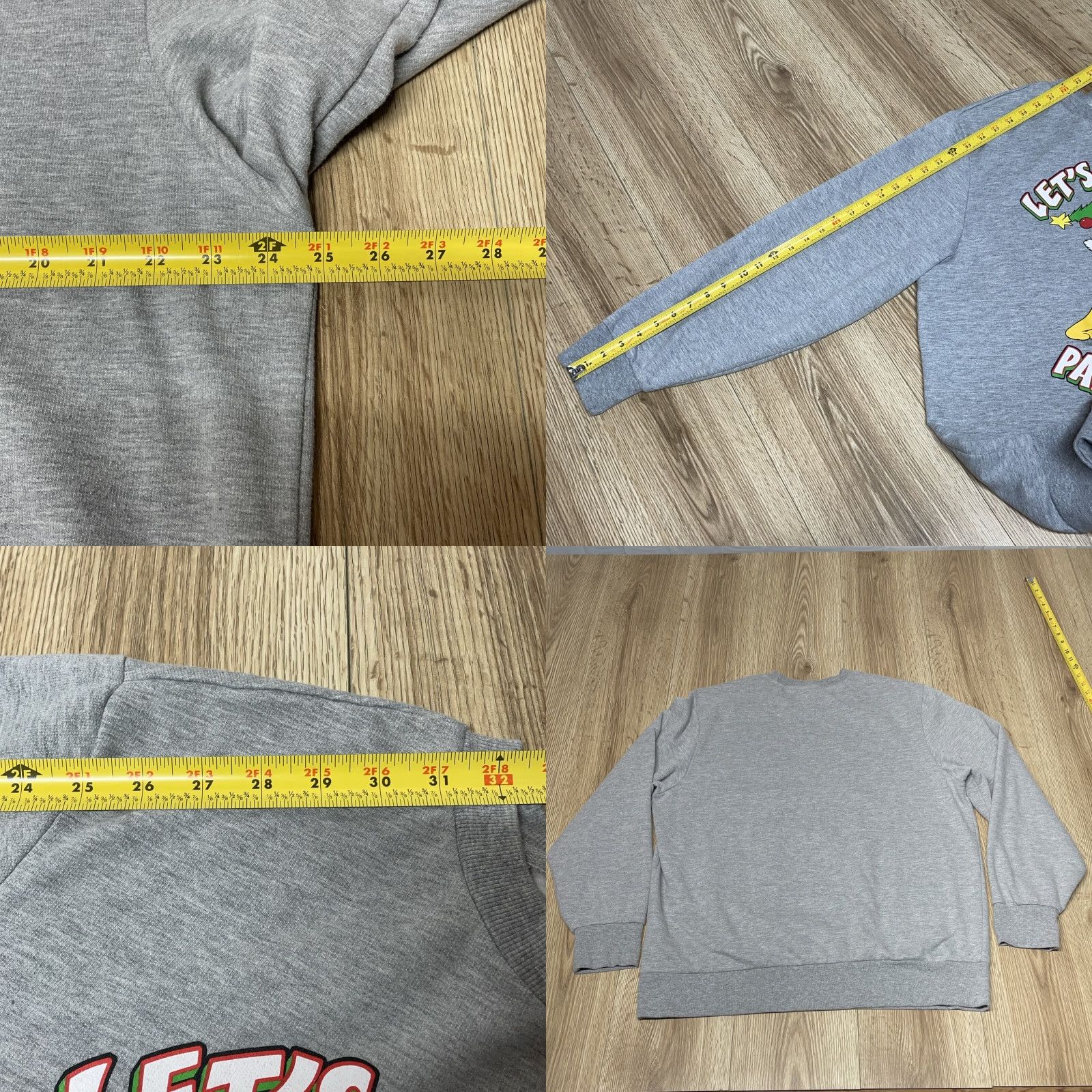 Disney VINTAGE Disney Mickey Mouse Christmas Sweatshirt Women XL Gray Pullover Long Sleeve Activewear "Let's Get This Party Started" Size XL / US 12-14 / IT 48-50 - 8 Thumbnail