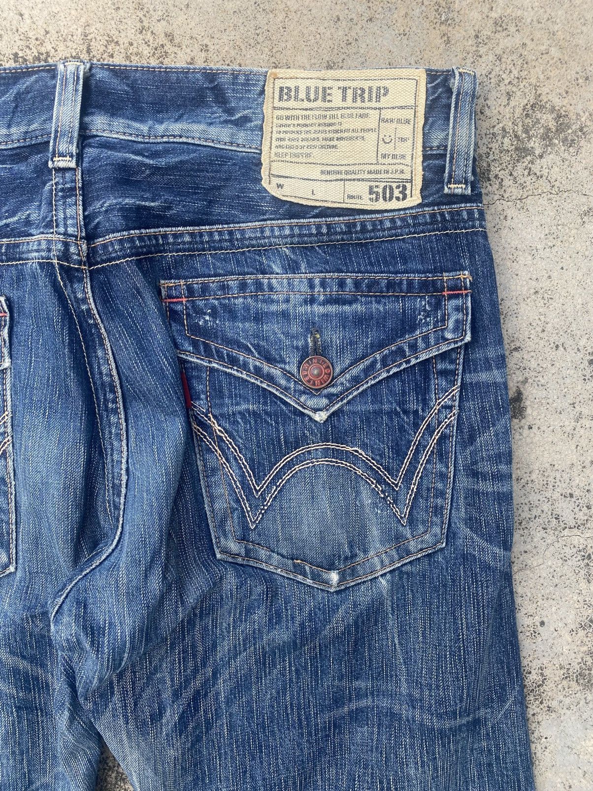 Edwin × If Six Was Nine × Vintage Vintage Flare Edwin Blue Trip Honeycomp Jeans Size US 36 / EU 52 - 17 Thumbnail