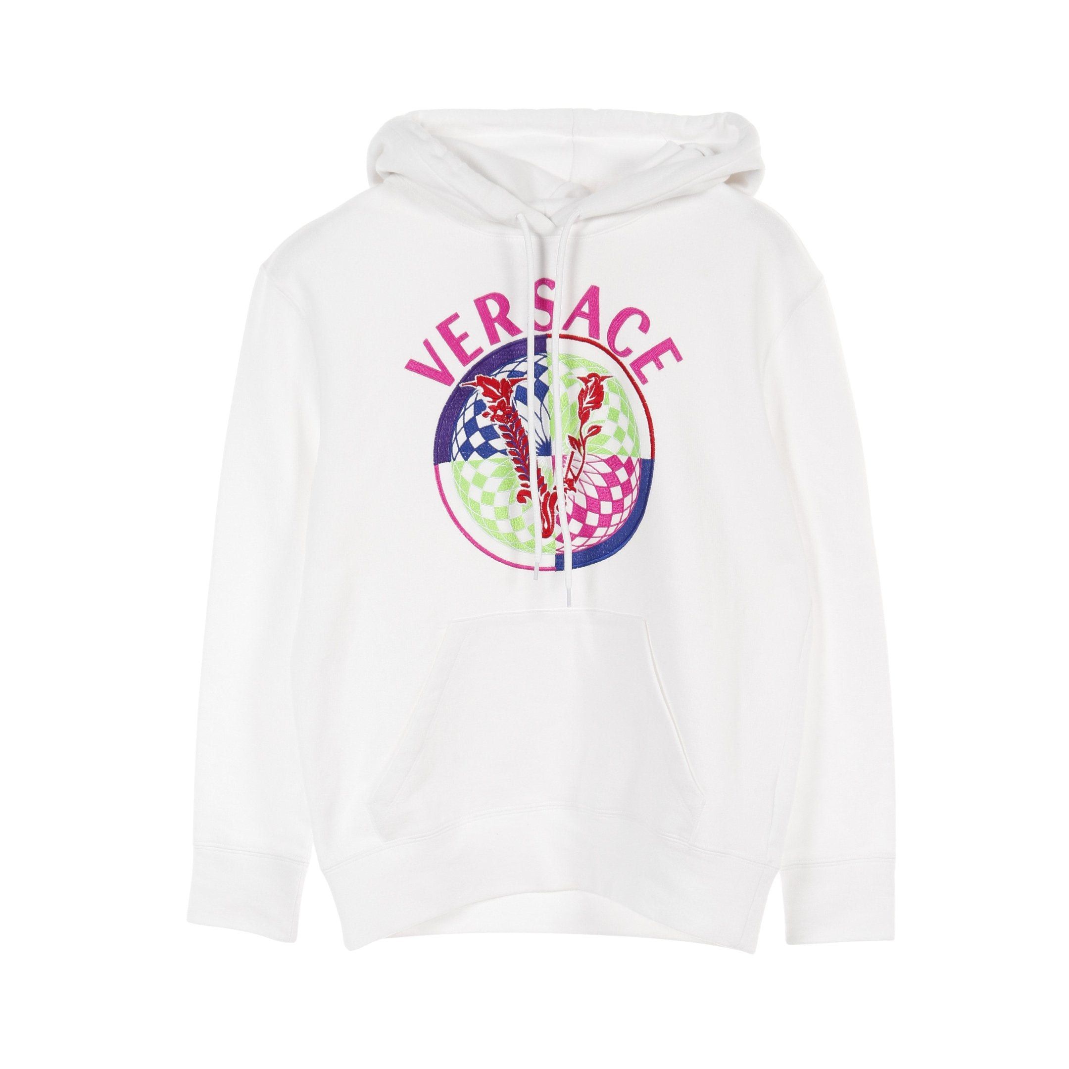 Versace Versace Pullover Hoodie Logo Embroidery Cotton White Multicolor Size ONE SIZE - 1 Thumbnail