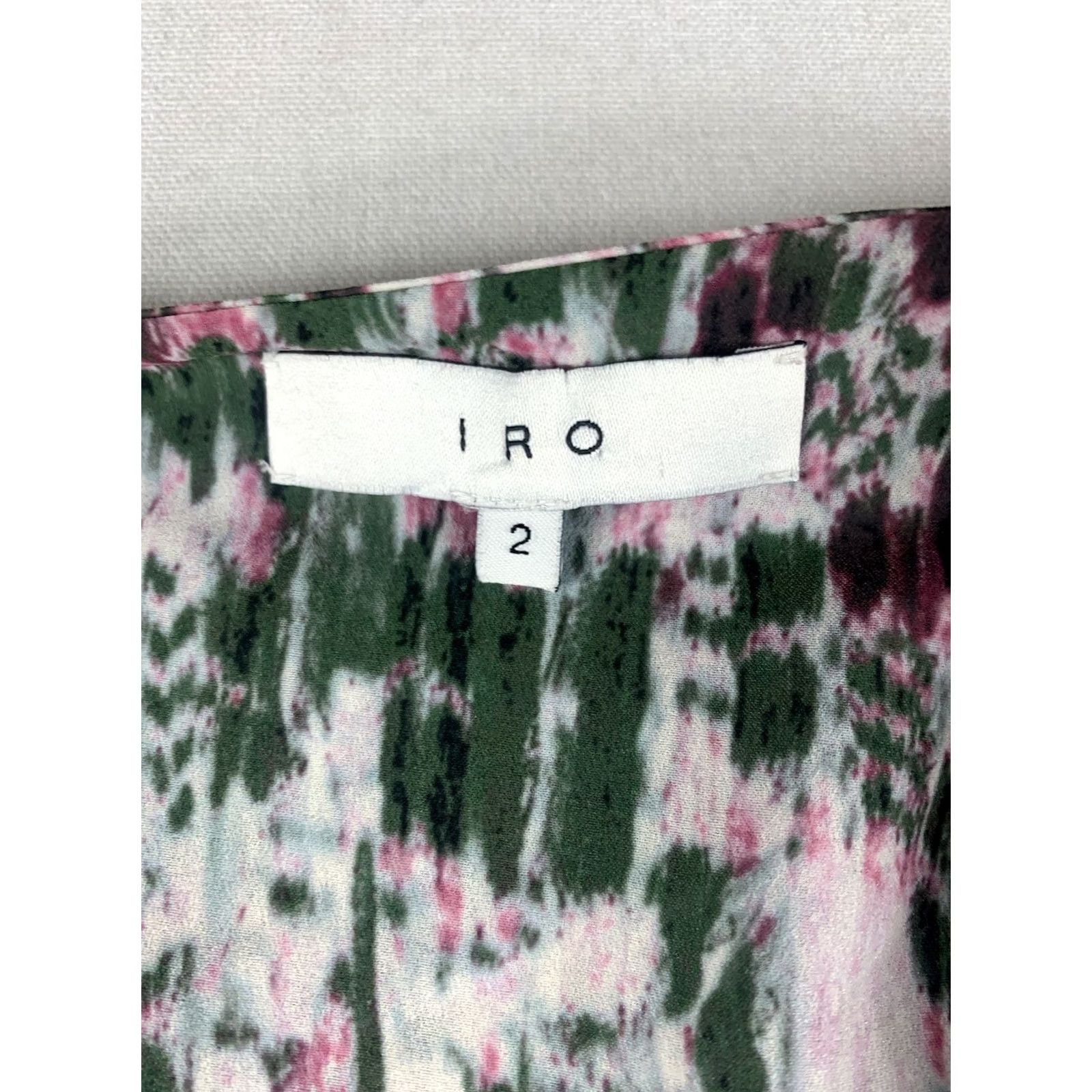 Iro IRO Sleeveless V-Neck Abstract Pattern Draped STORM Dress WOMEN 2 Mini Short Multicolor Party Wedding Night Out Size XS / US 0-2 / IT 36-38 - 2 Thumbnail
