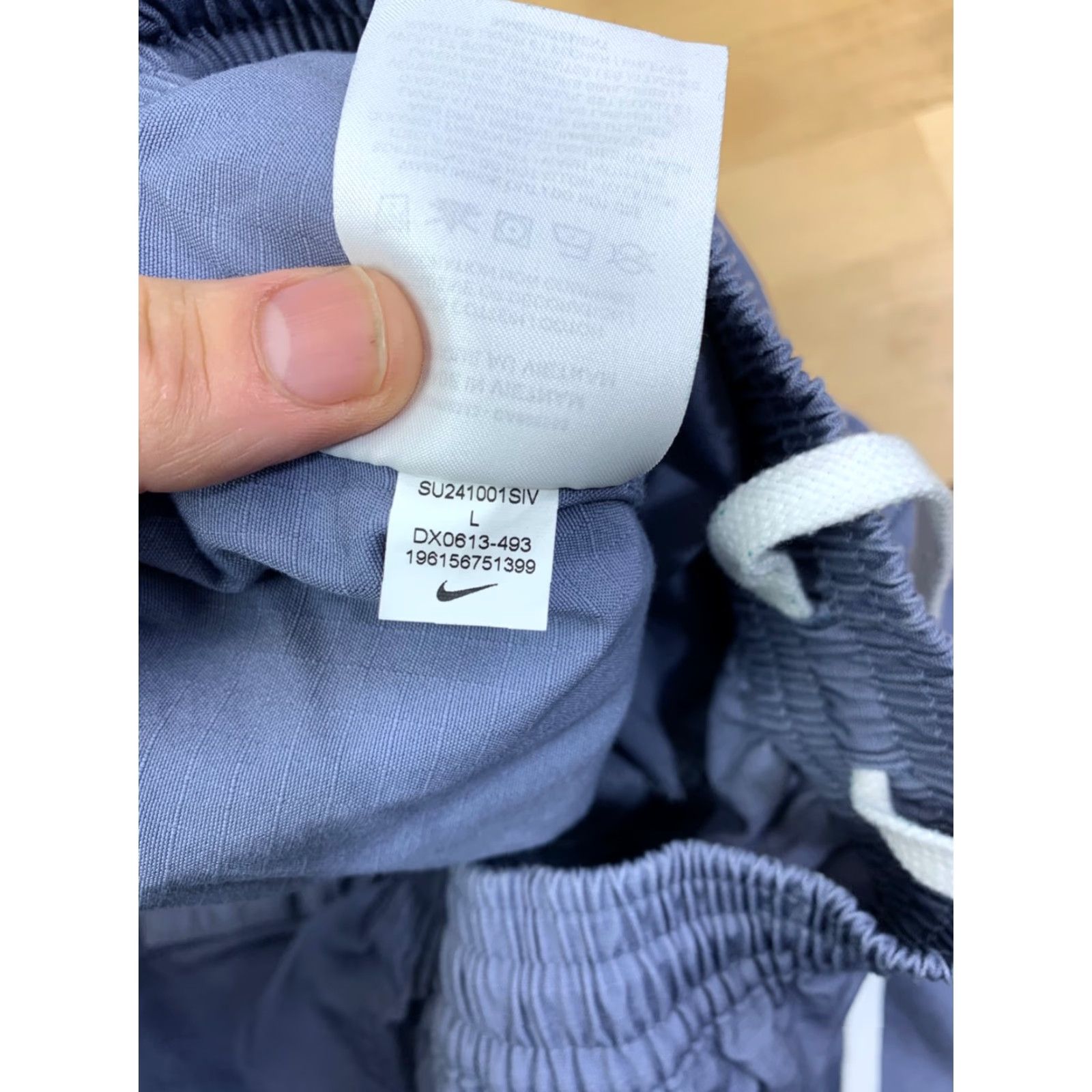 Nike Nike Club Woven Cargo Pants Womens L Light Blue Loose Drawstring Pants Size 36" / US 14 / IT 50 - 4 Thumbnail