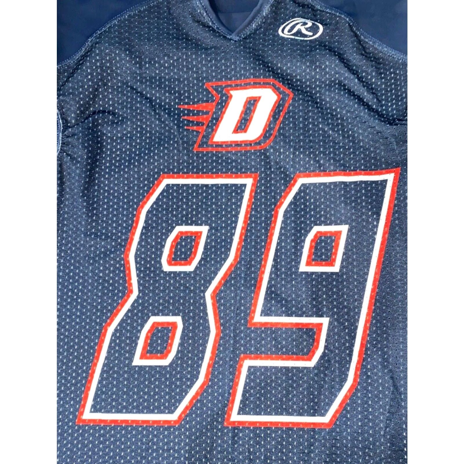 Vintage RAWLINGS Mens Football Jersey Navy Blue/Red Size M NWT Size US M / EU 48-50 / 2 - 2 Thumbnail