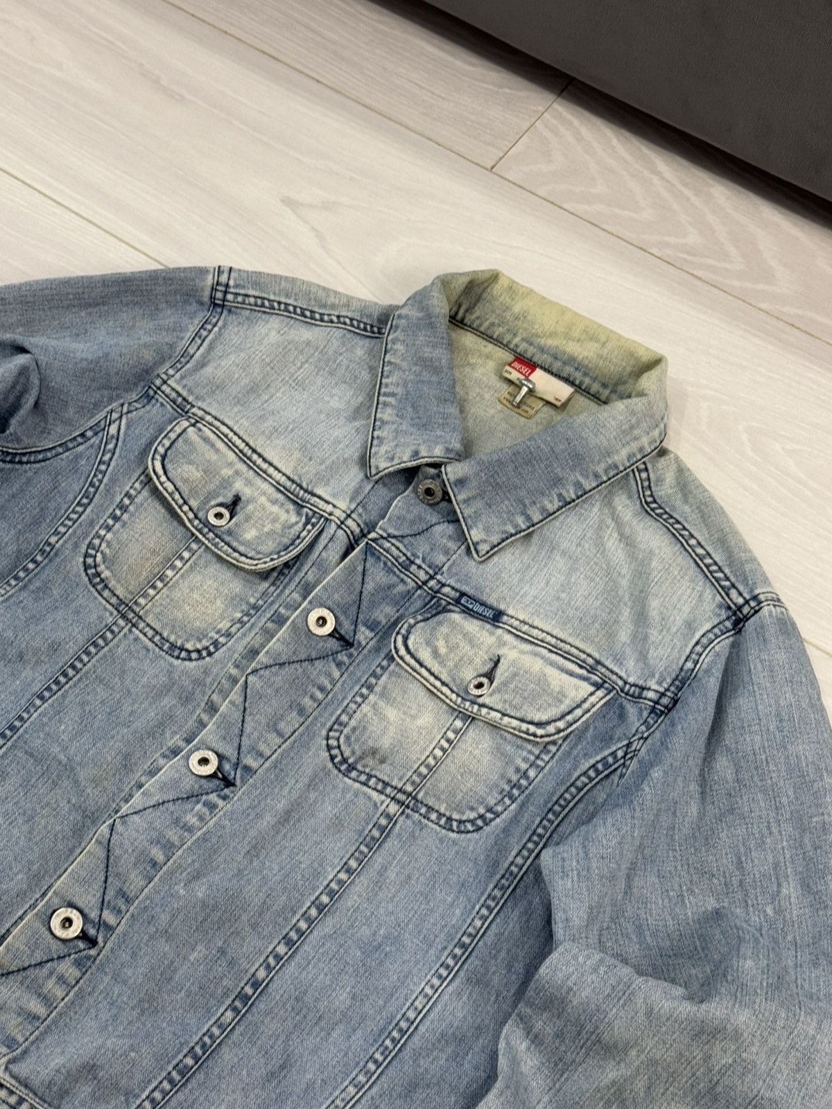Diesel Y2K Diesel Unique Distressed 90s Denim Jacket Size XL / US 12-14 / IT 48-50 - 6 Thumbnail