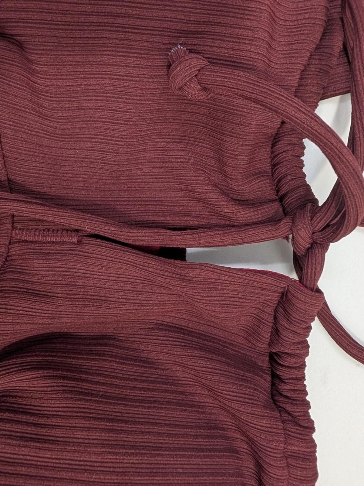 Other Ribbed One-Piece Swimsuit in Burgundy Size ONE SIZE - 5 Thumbnail