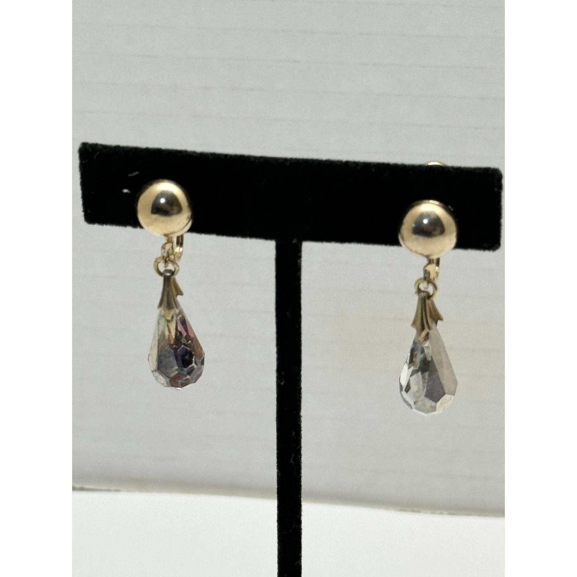 Vintage Vintage Coro Faceted Crystal Drop Earrings Size ONE SIZE - 4 Thumbnail