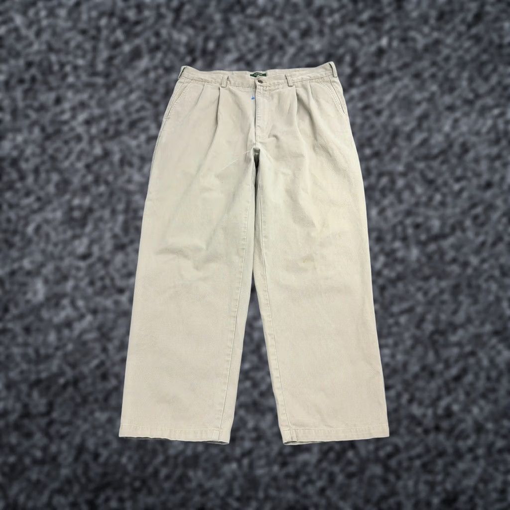 Ralph Lauren Lauren Ralph Lauren Pants Mens 37x29 Khaki 100% Cotton Pleated Chinos Classic Pants Mens 37 Khaki Cotton Pleated Chinos Classic Size US 37 - 1 Thumbnail