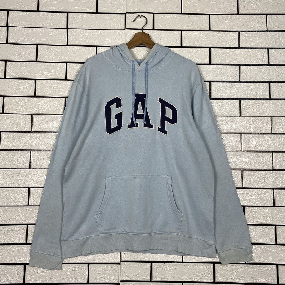 Japanese Brand 📌Baby Blue Gap Hoodie Pull Over Embroidery Size US L / EU 52-54 / 3 - 12 Thumbnail