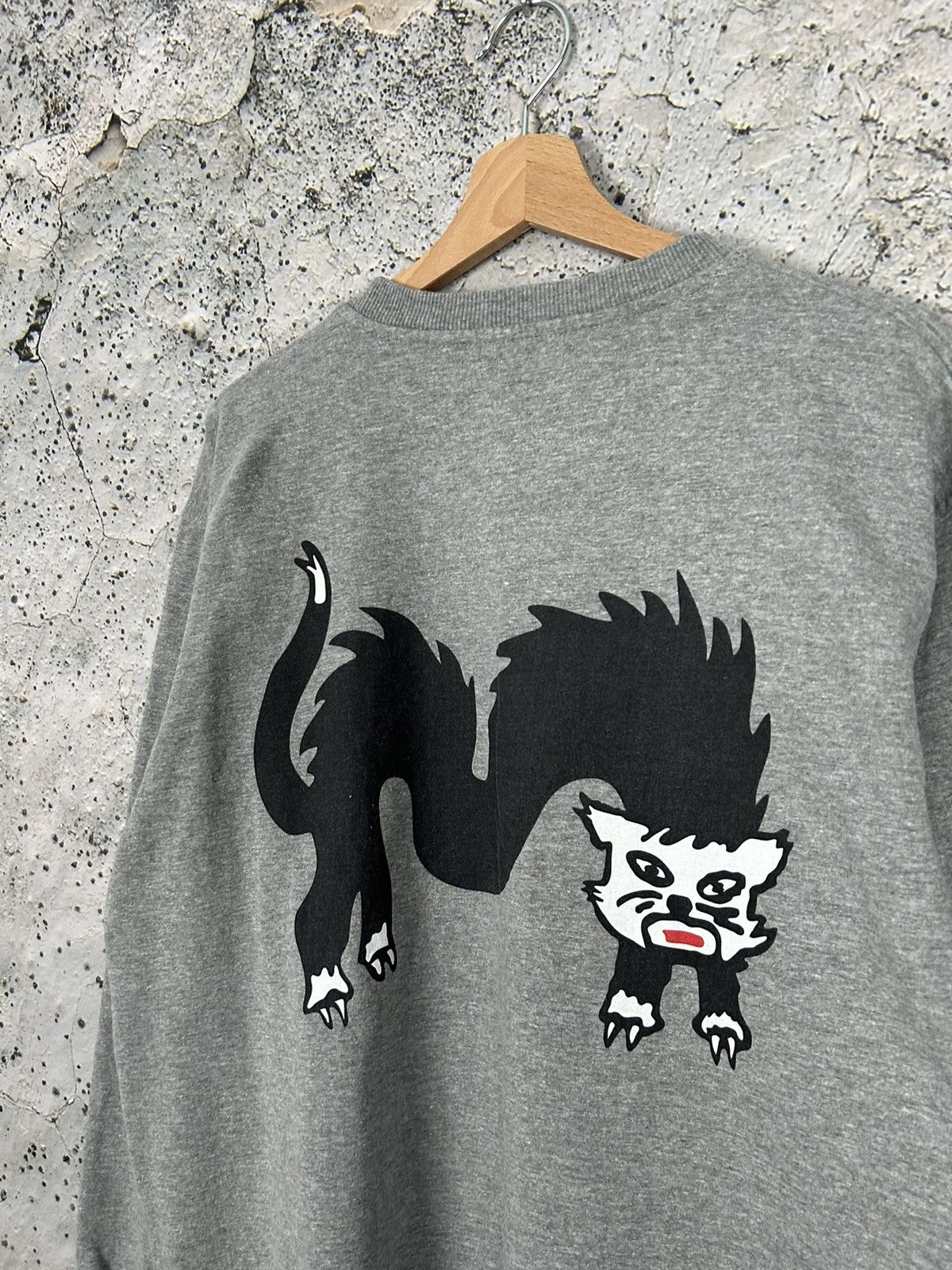 Vintage Vintage Cat Graphic Crewneck Boxy Streetwear Punk Rock 90s Size US L / EU 52-54 / 3 - 2 Thumbnail