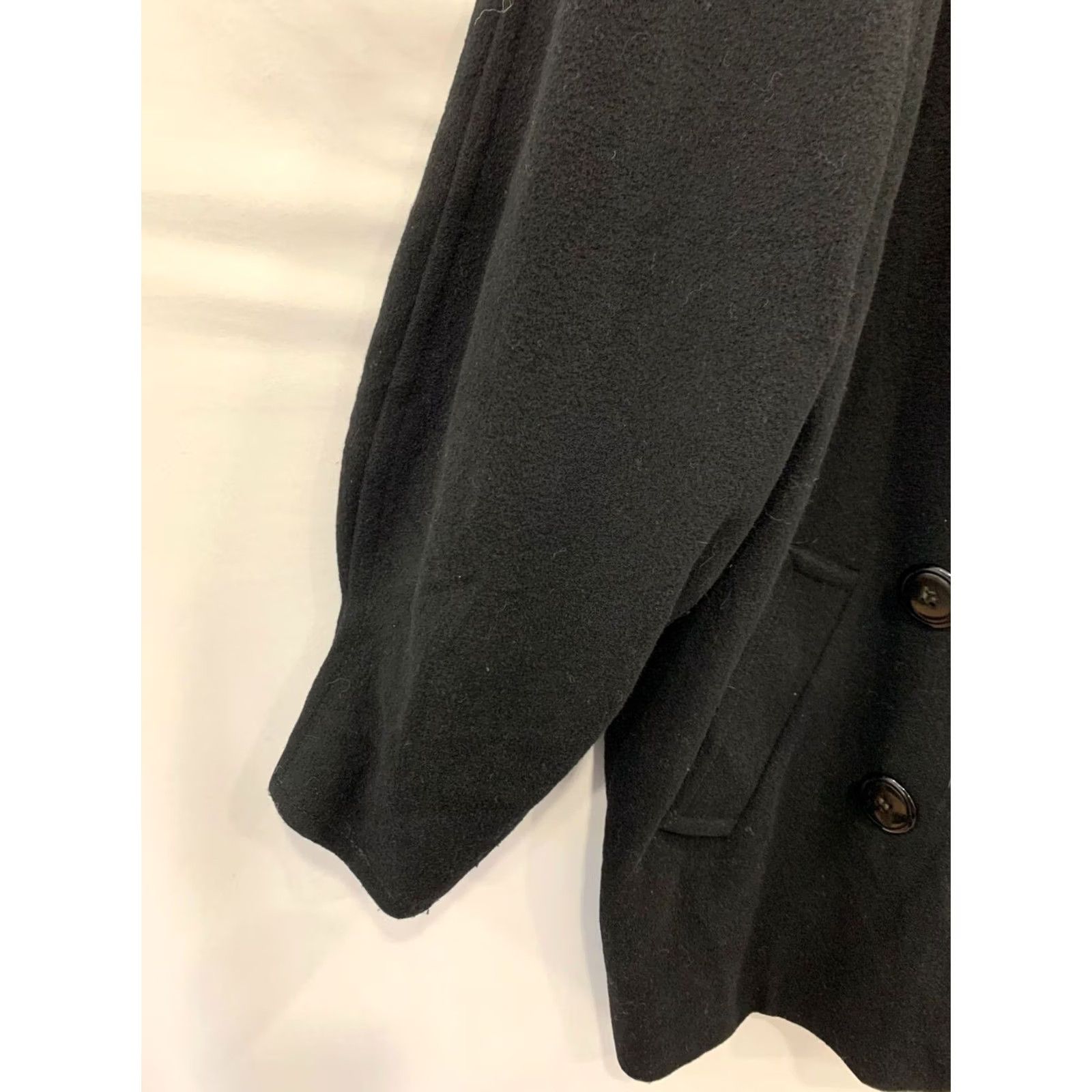 Lanvin VINTAGE Lanvin Paris Wool Blend Coat Black Oversized XL Overcoat Peacoat Women Mens? XL Size XL / US 12-14 / IT 48-50 - 8 Thumbnail