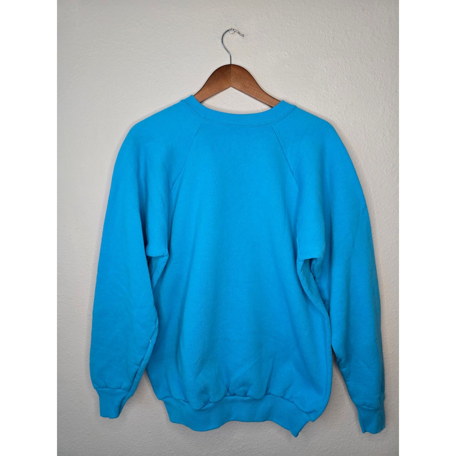 Fruit Of The Loom × Vintage Vintage Crewneck XL Blue Faded Graphic Sweatshirt Size US XL / EU 56 / 4 - 6 Thumbnail