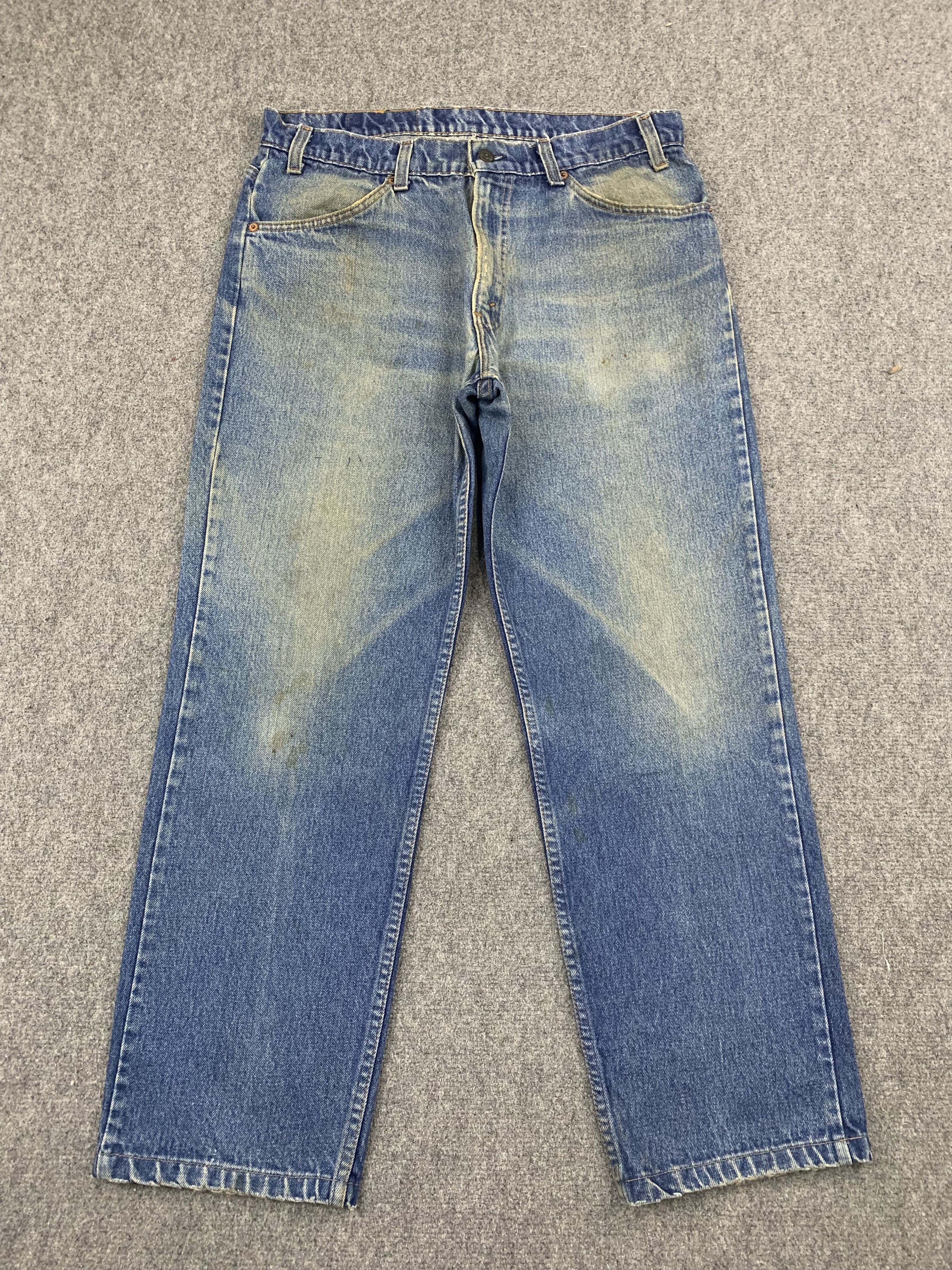 image of 90's Levis 506 Orange Faded Blue Jeans in Blue Denim, Men's (Size 34)