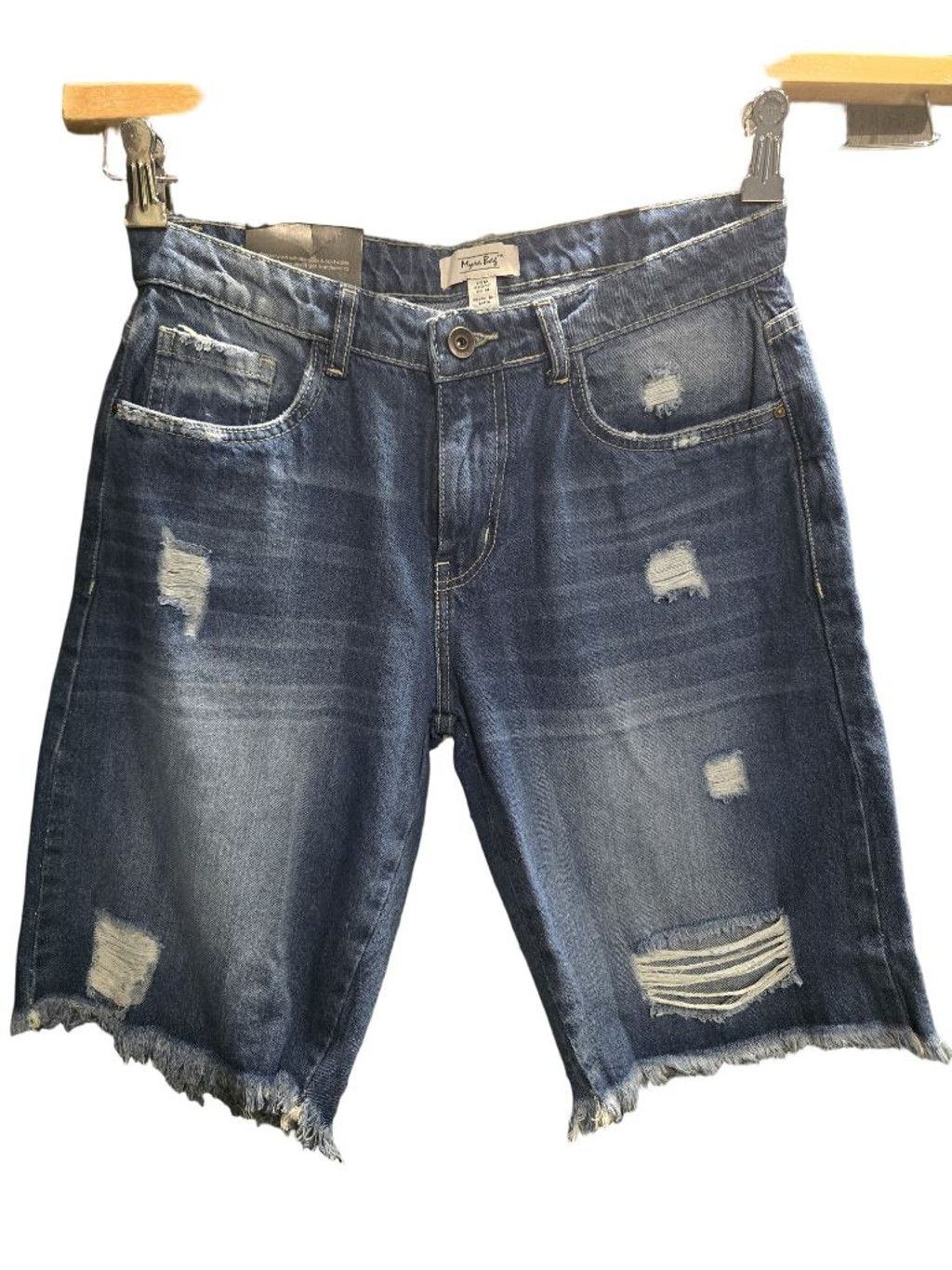 Other Myra Bag Blue Distressed Frayed Hem Jean Shorts Size M NWT Size 28" / US 6 / IT 42 - 1 Thumbnail